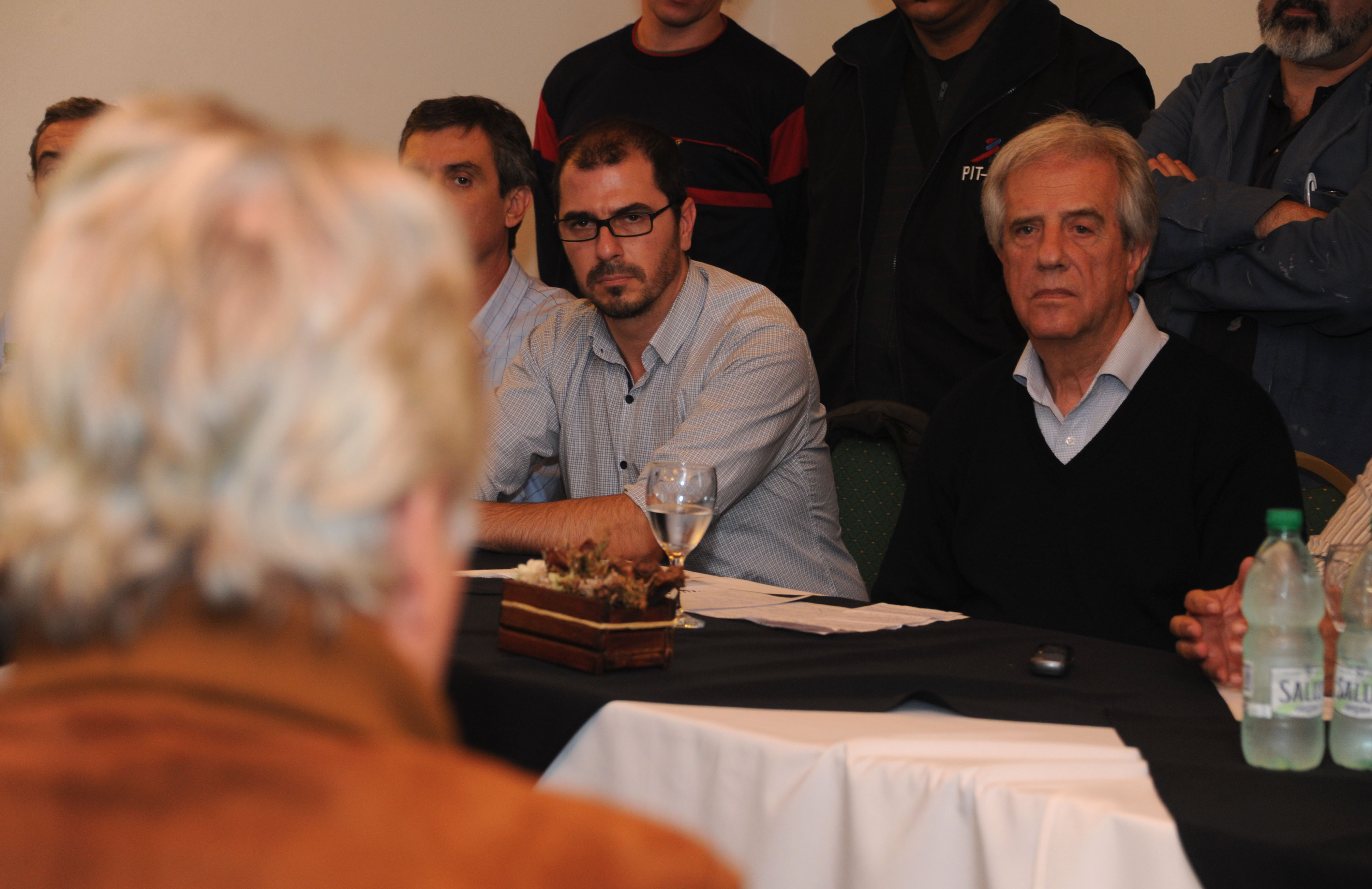 Conferencia de prensa encabezada por Tabaré Vázquez