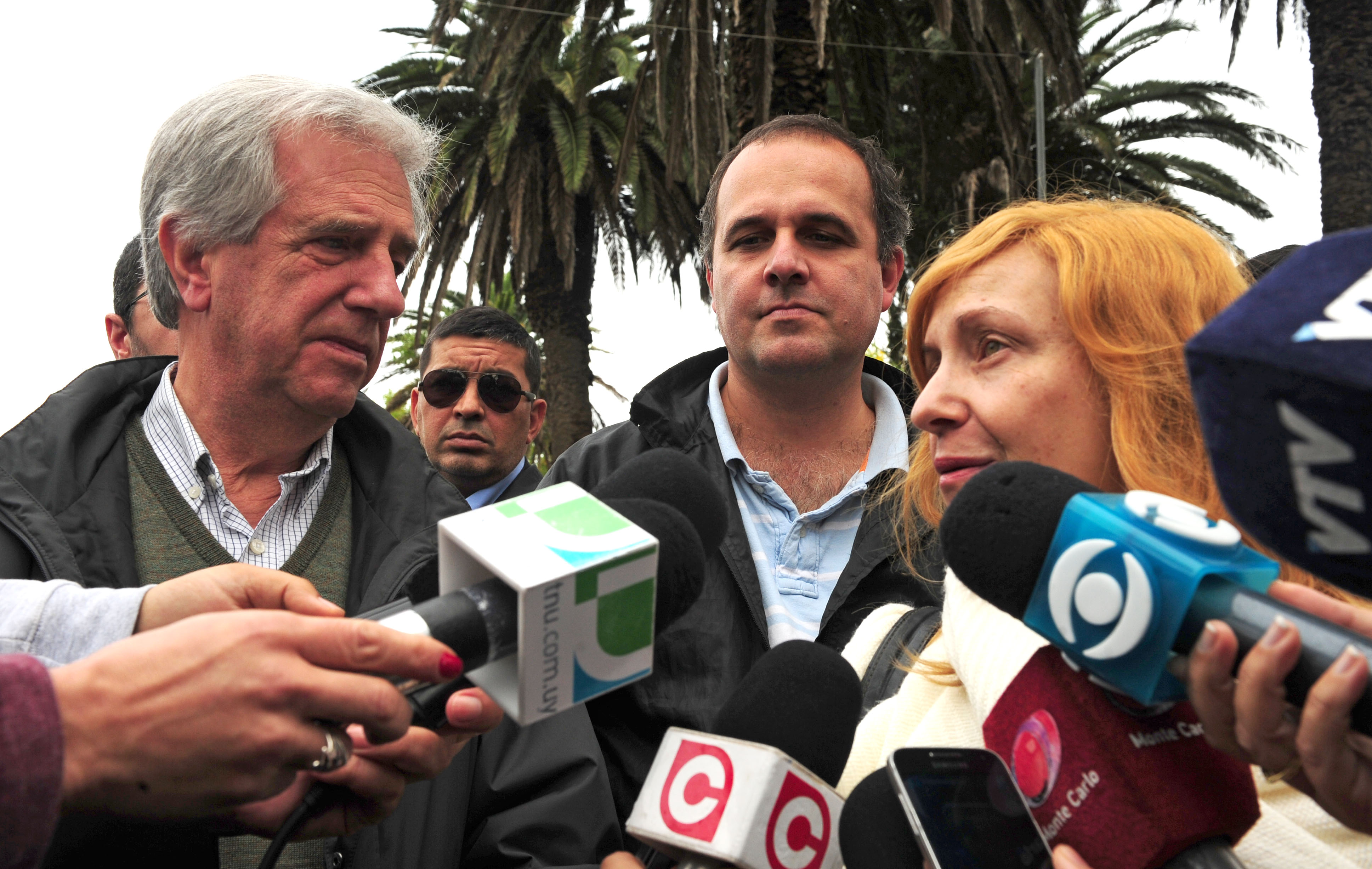 Presidente Vázquez y la alcaldesa de San Ramón, Beatriz Lamas