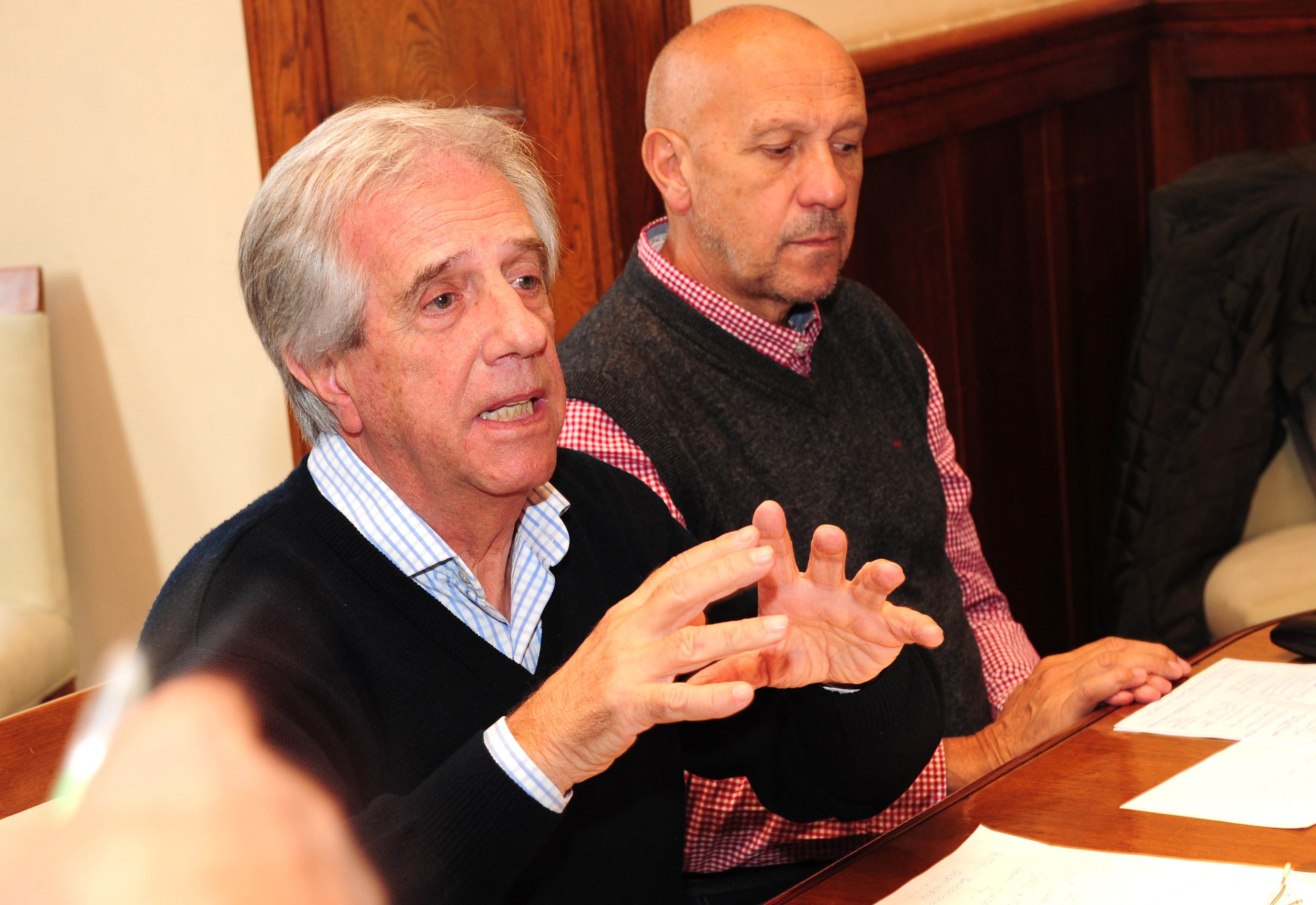 Vázquez junto a Miguel Ángel Toma