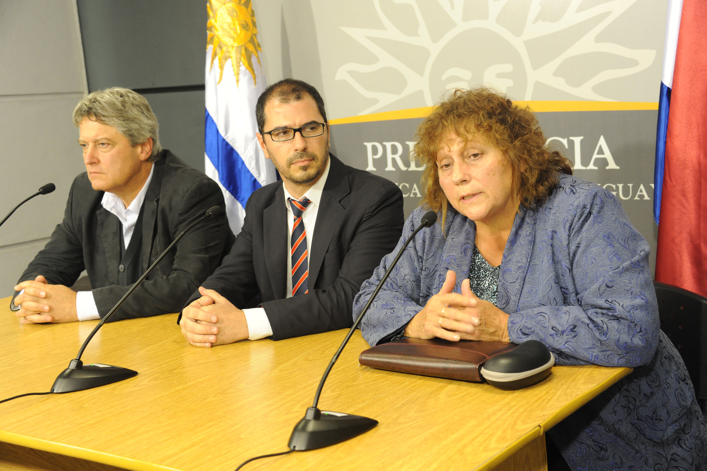 Orquídea Minetti, durante su intervención en la conferencia de prensa