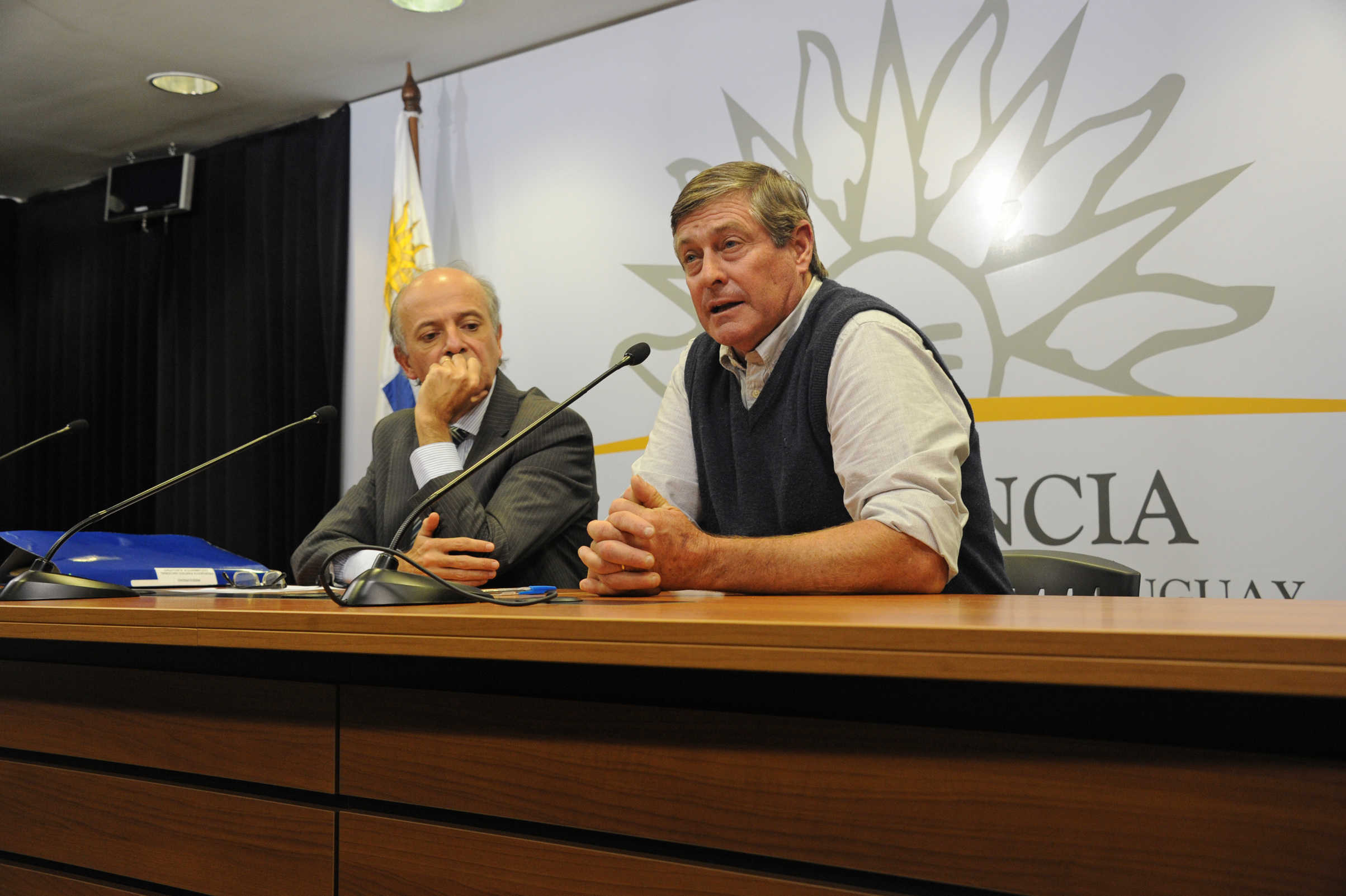 Javier García y Guillermo Besozzi, en representación del Partido Nacional