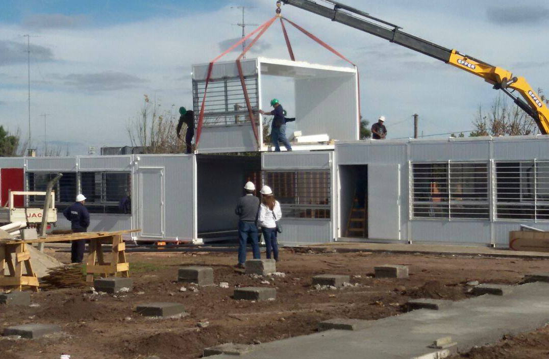 Instalación de aulas prefabricadas