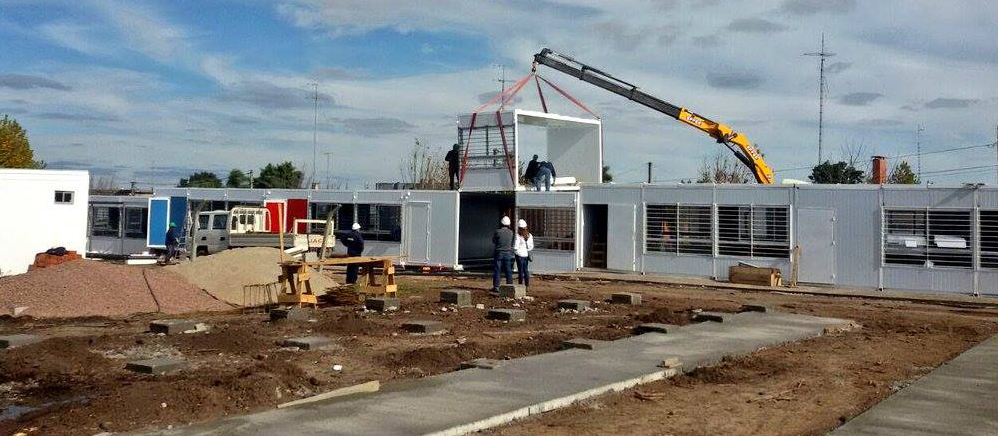 Instalación de aulas prefabricadas