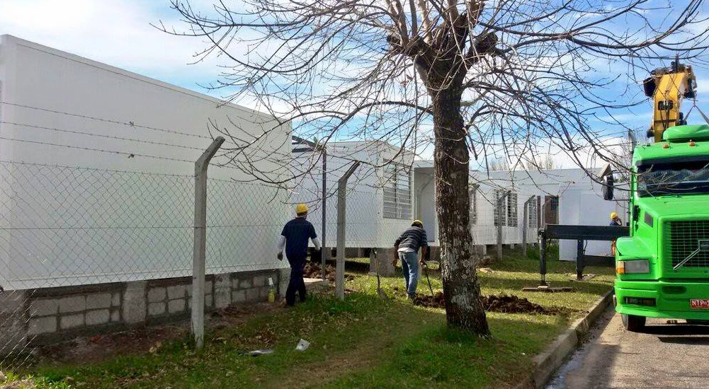 Instalación de aulas prefabricadas