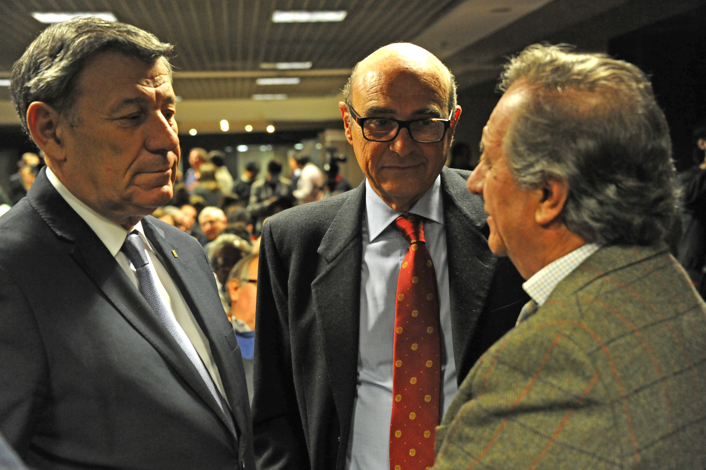 Canciller Rodolfo Nin Novoa junto a Sergio Abreu, previo al inicio del Seminario
