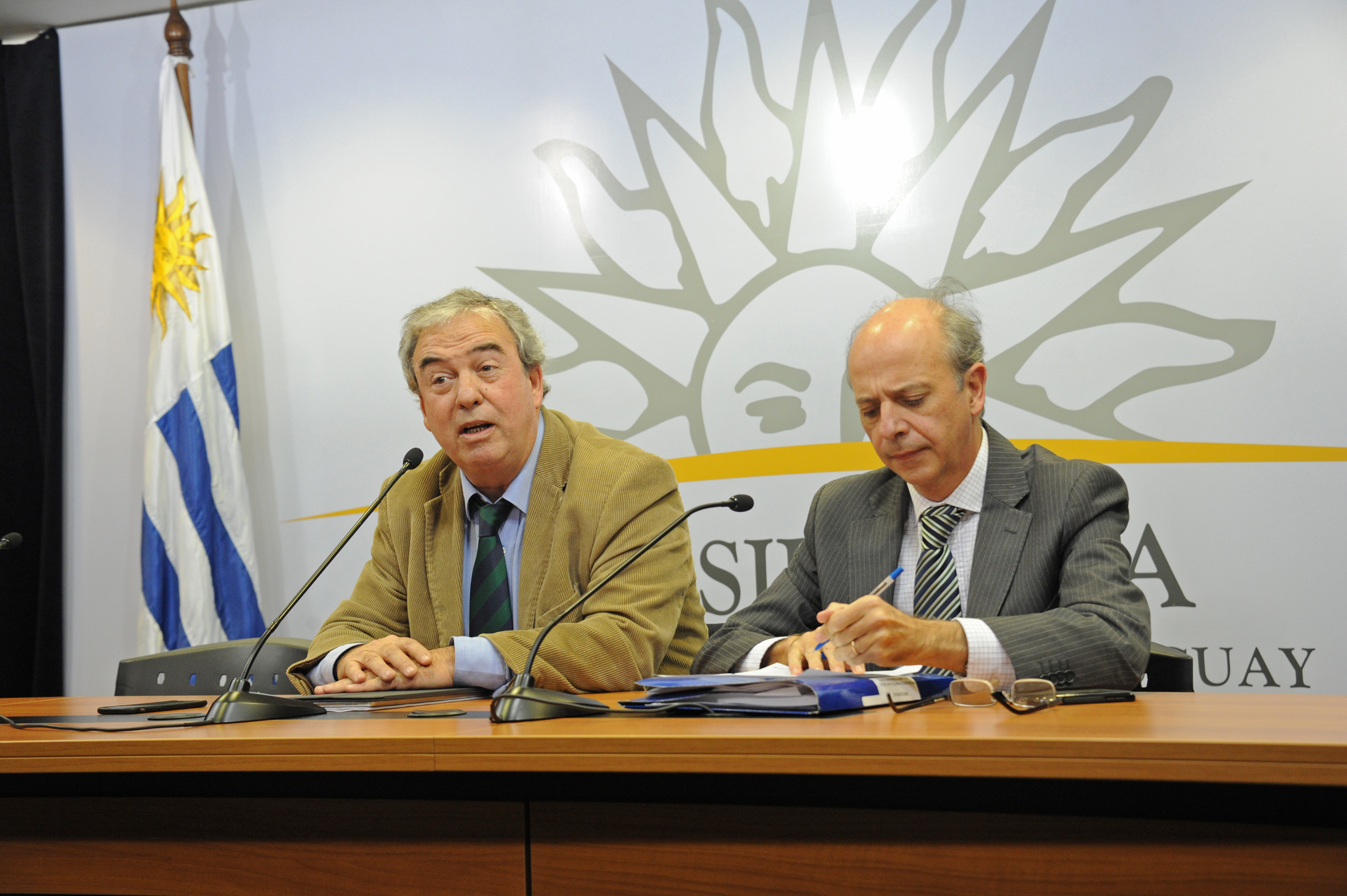 Luis Alberto Heber y Javier García, ambos representando al Partido Nacional