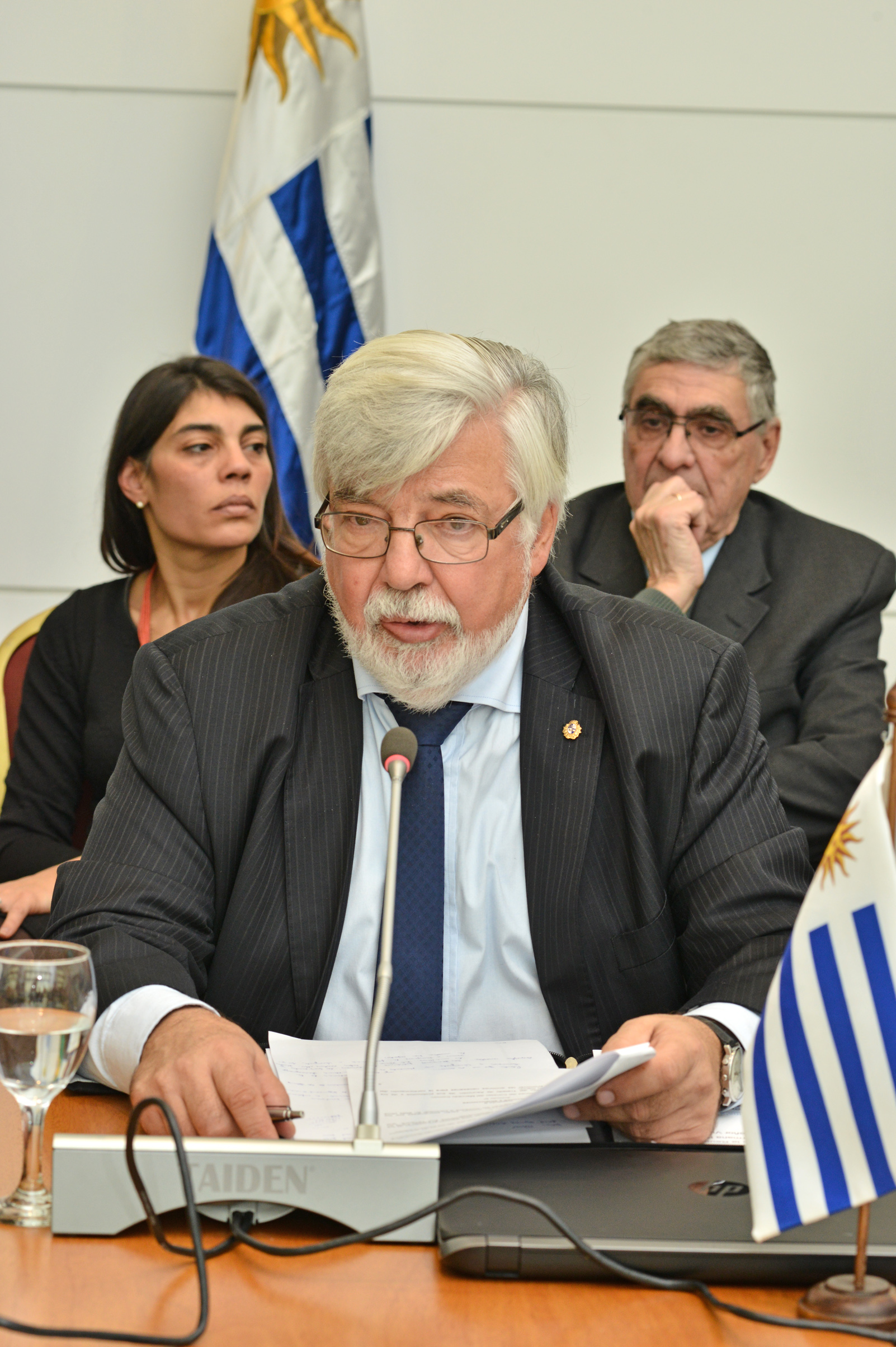 Ministro del Interior, Eduardo Bonomi, haciendo uso de la palabra