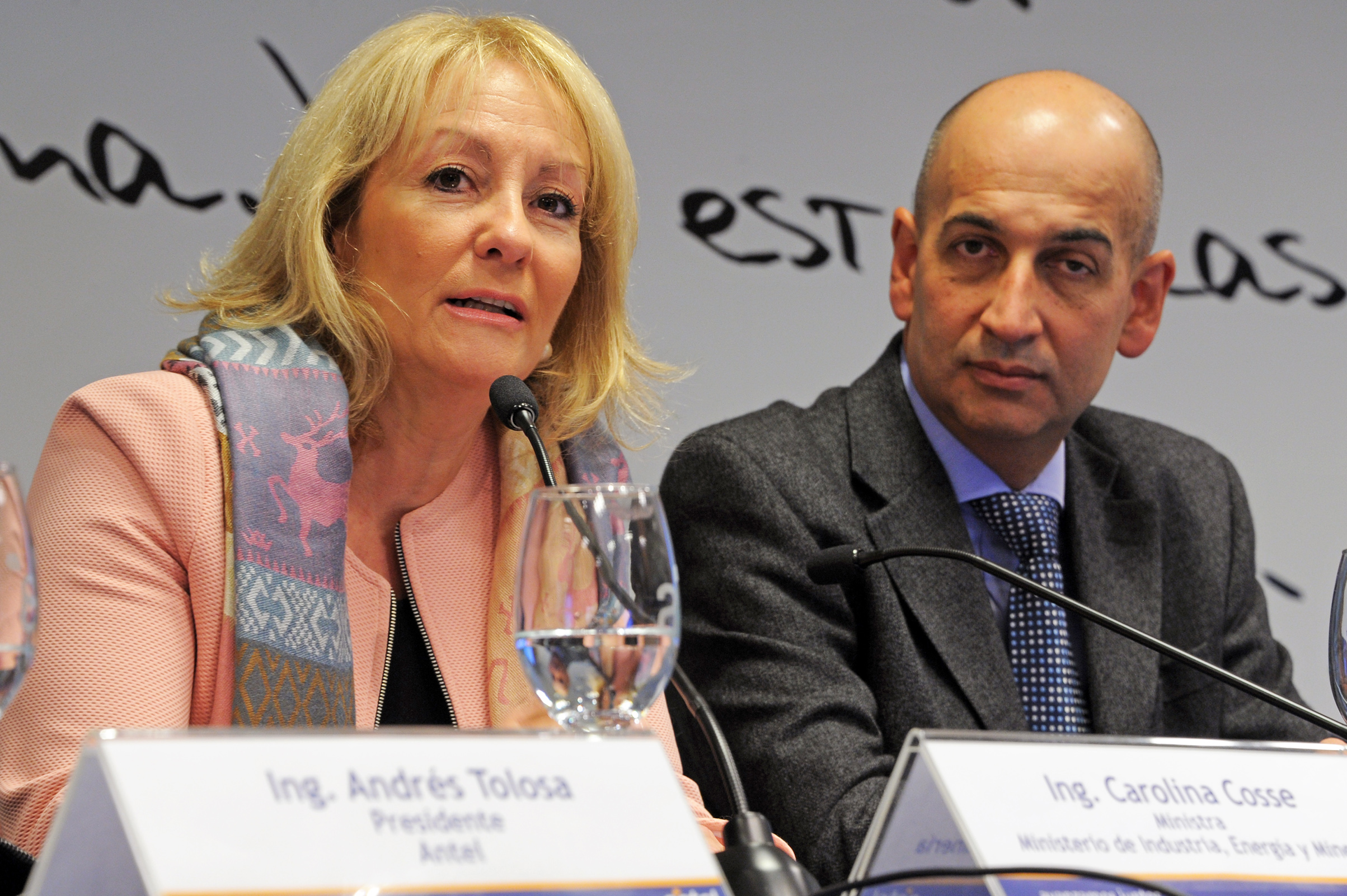 Ministra de Industria, Energía y Minería, Carolina Cosse, dirigiéndose a los presentes