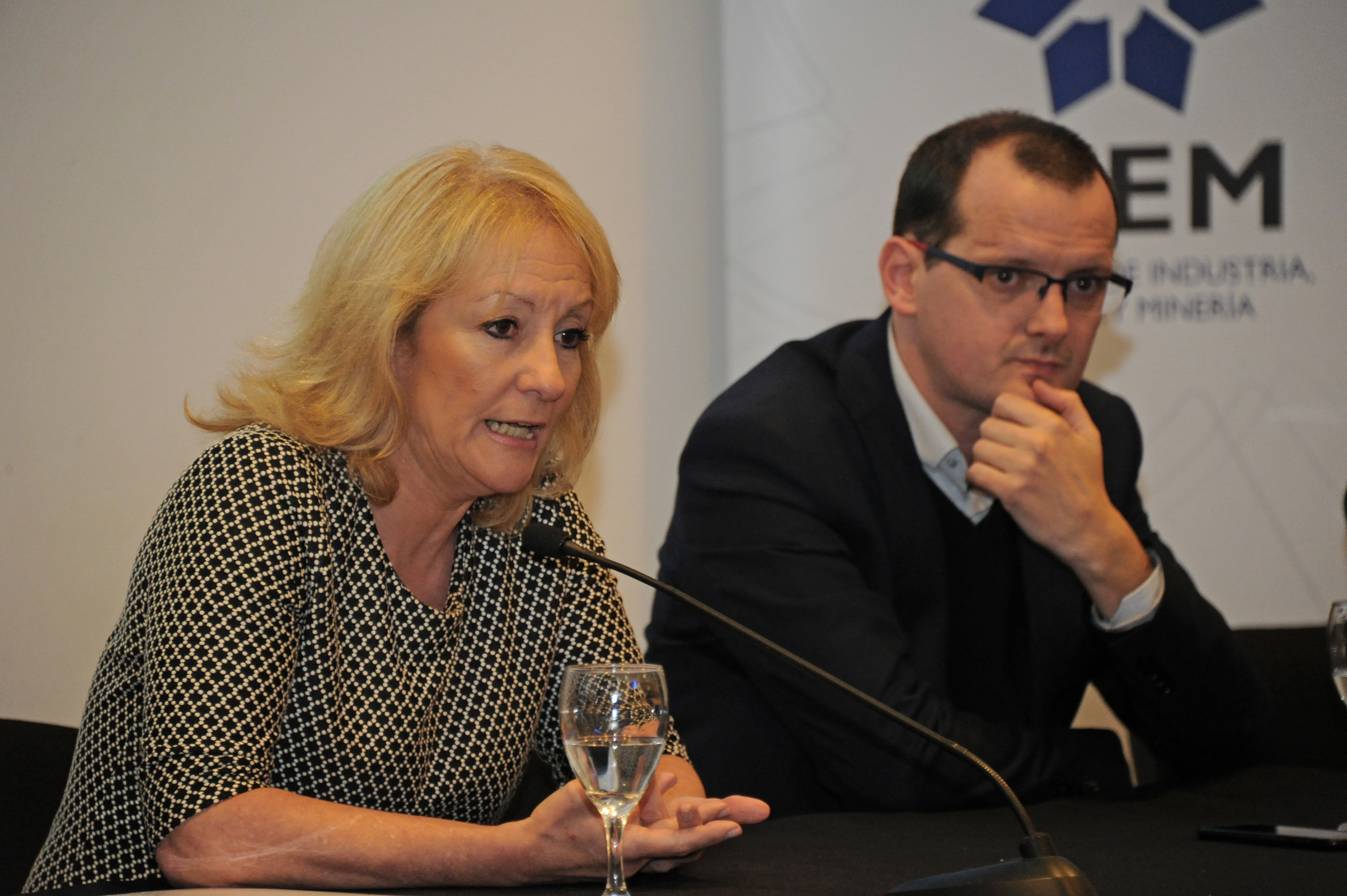 Ministra de Industria y Energía y Minería, Carolina Cosse, dirigiéndose a los presentes