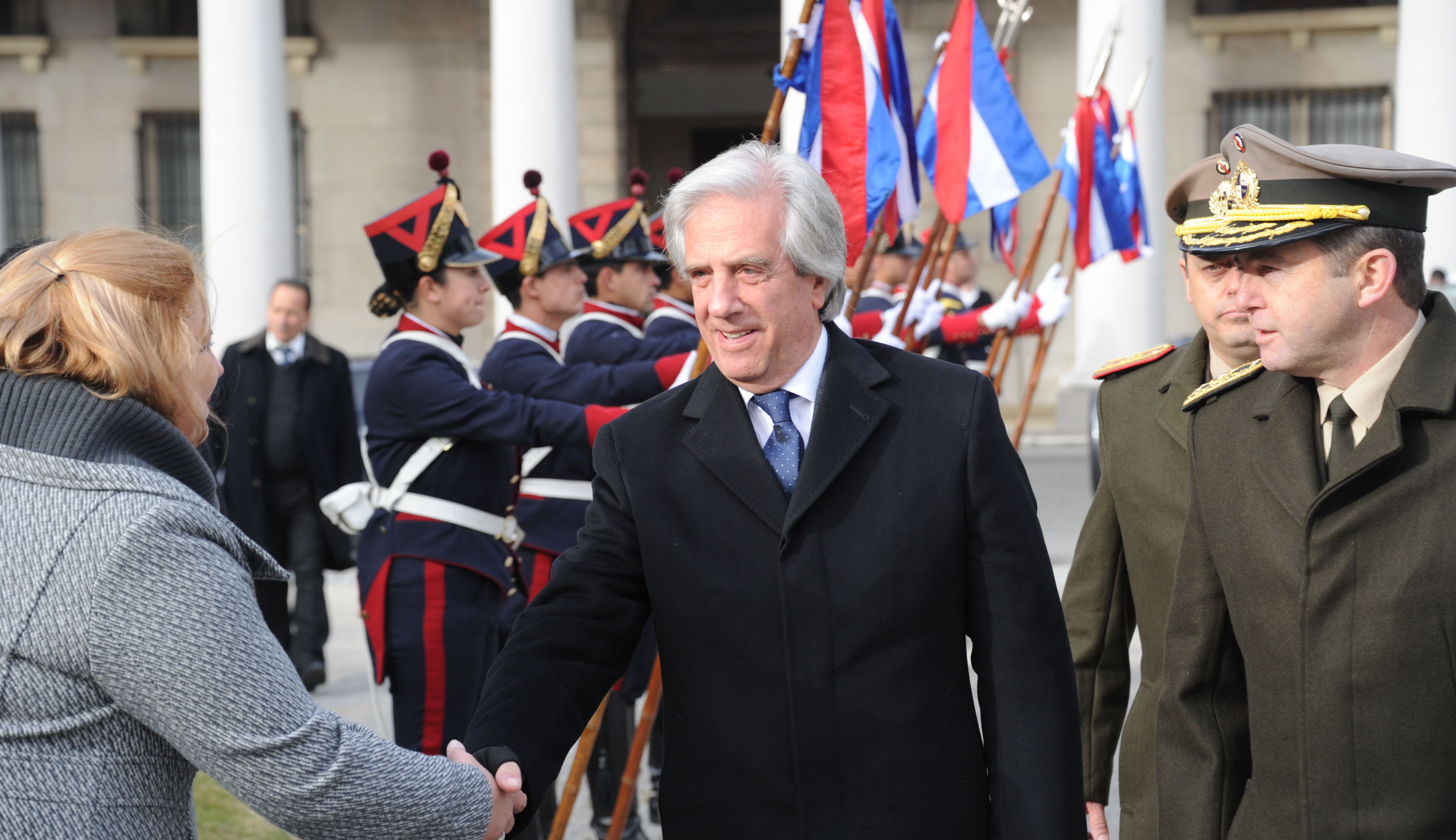 Vázquez llegando a al acto