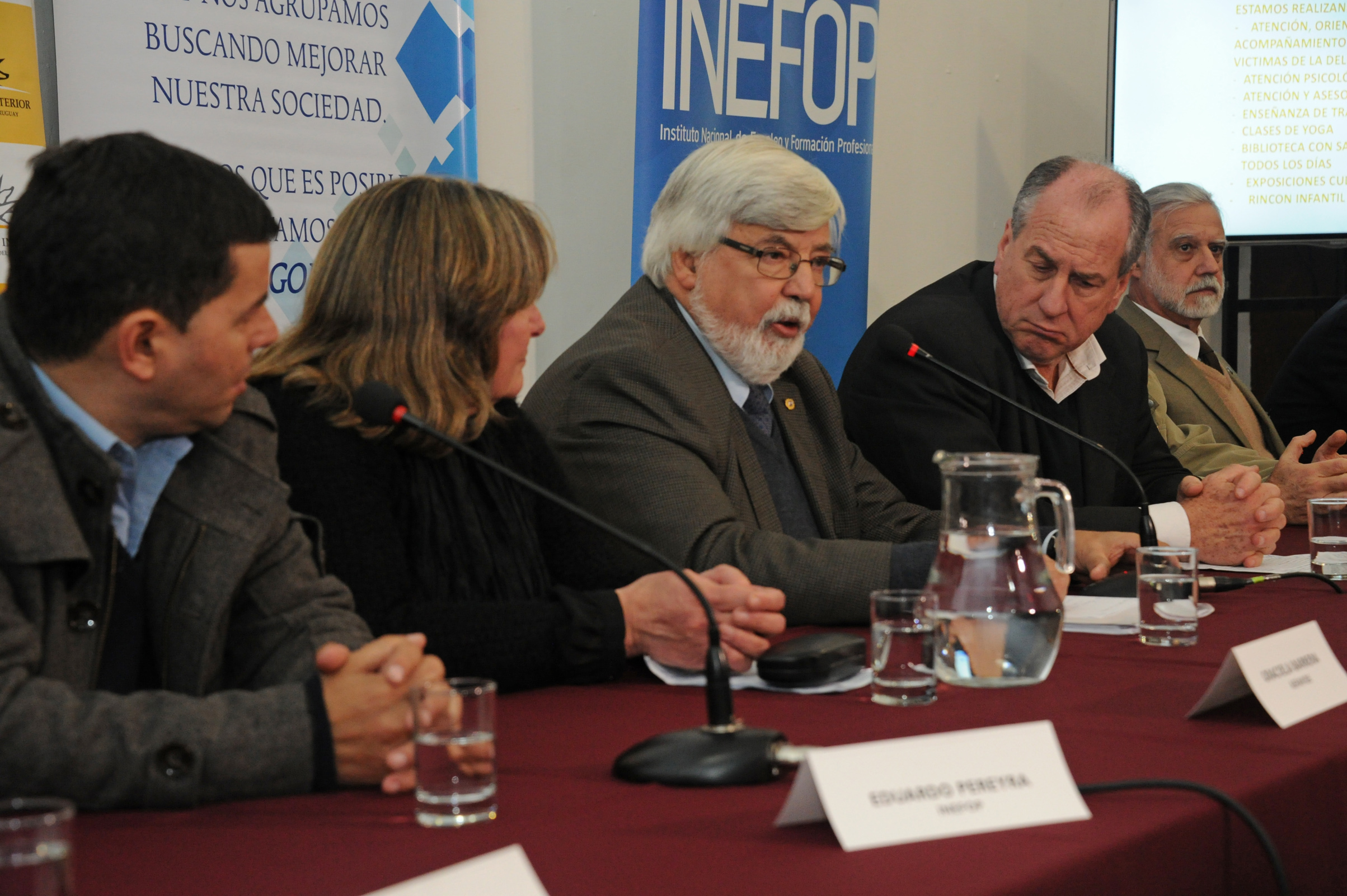 Ministro del Interior, Eduardo Bonomi, haciendo uso de la palabra