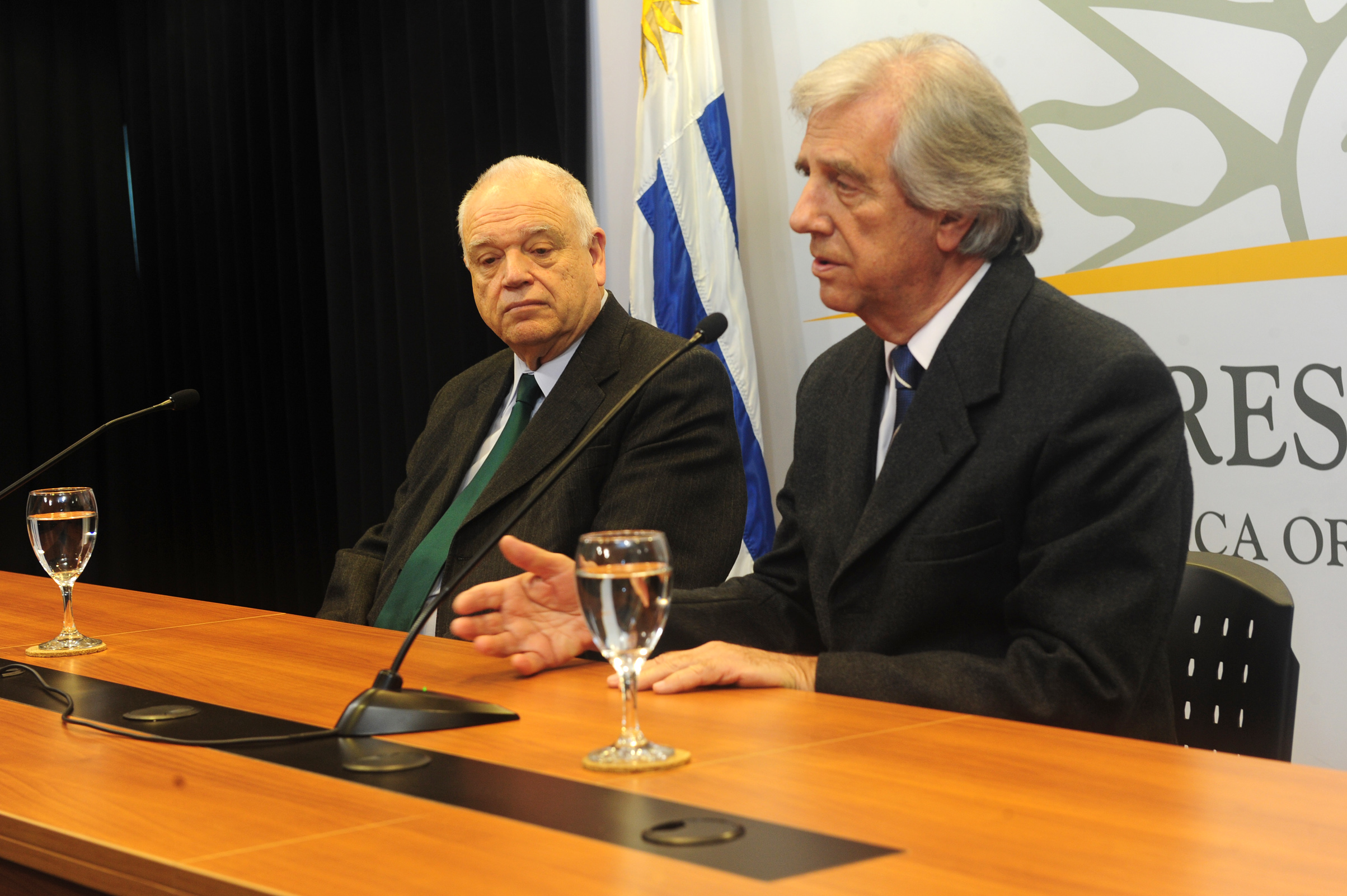 Presidente de la República, Tabaré Vázquez, haciendo uso de la palabra