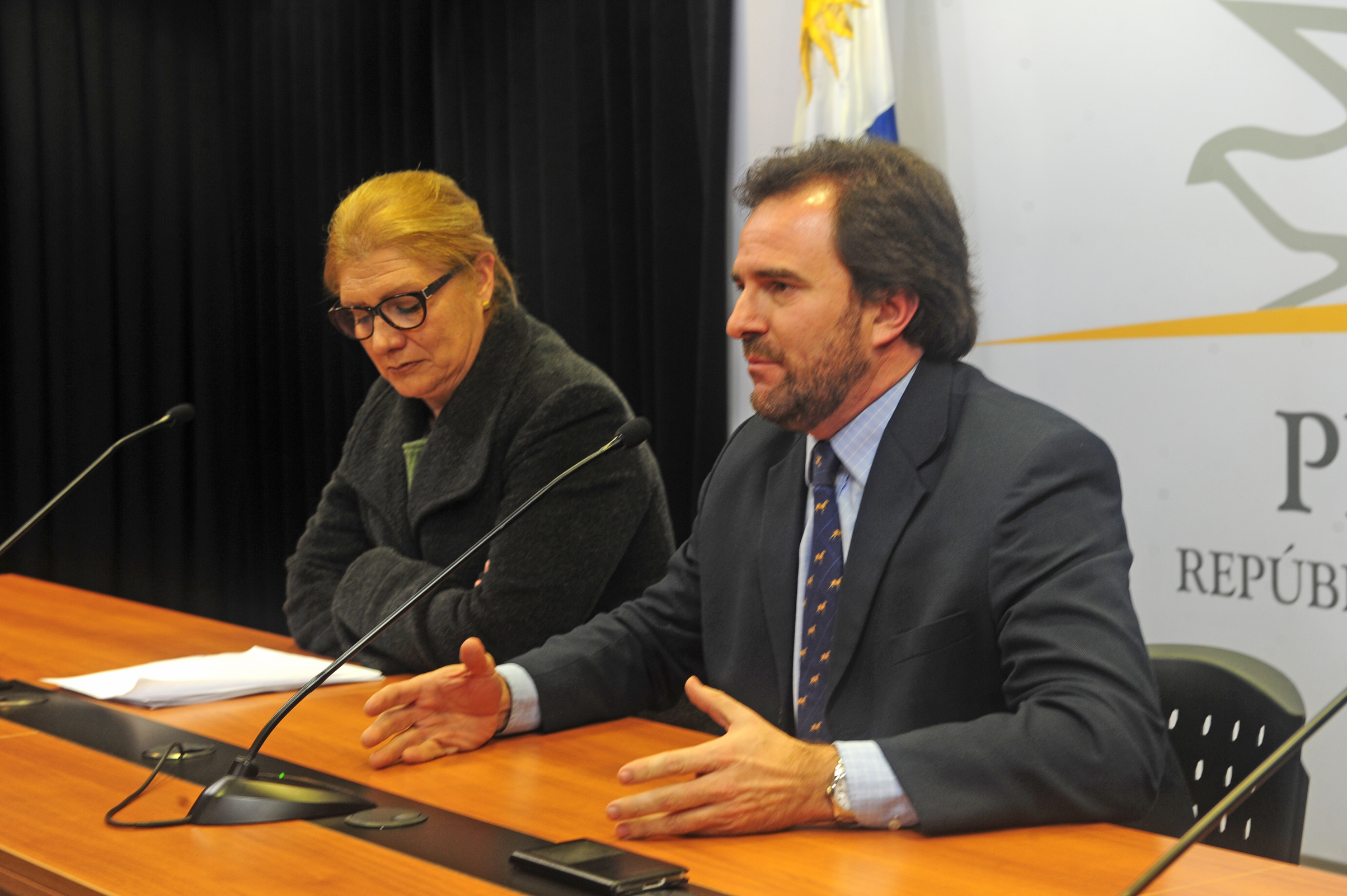 Consuelo Pérez y Germán Cardozo, en representación del Partido Colorado