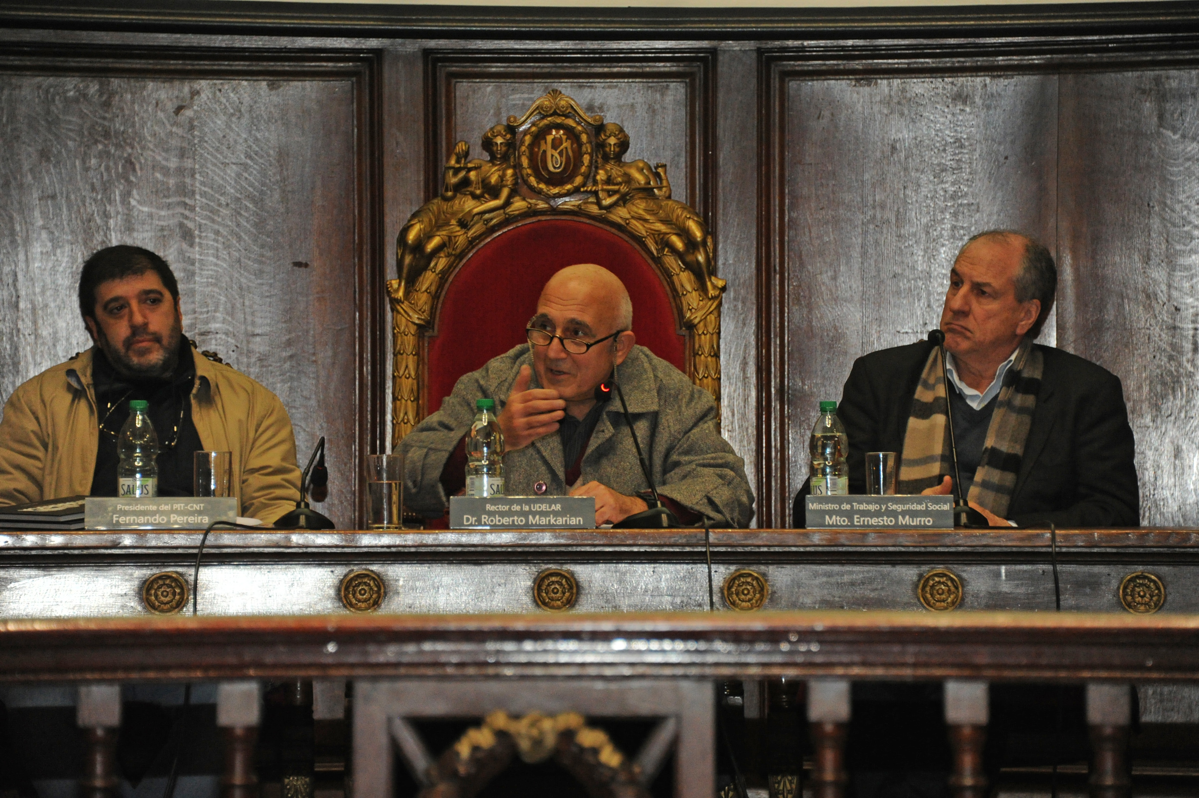 Rector de la Universidad de la República Roberto Markarián, haciendo uso de la palabra