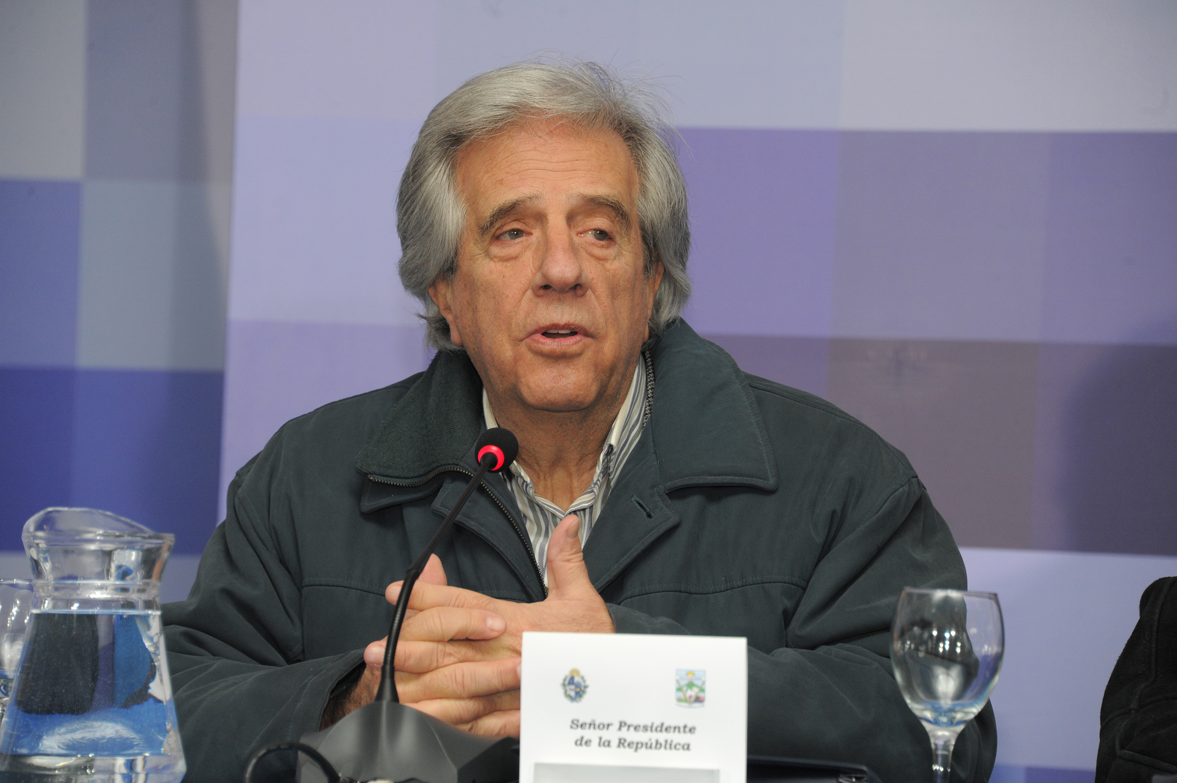 Presidente Tabaré Vázquez, haciendo uso de la palabra
