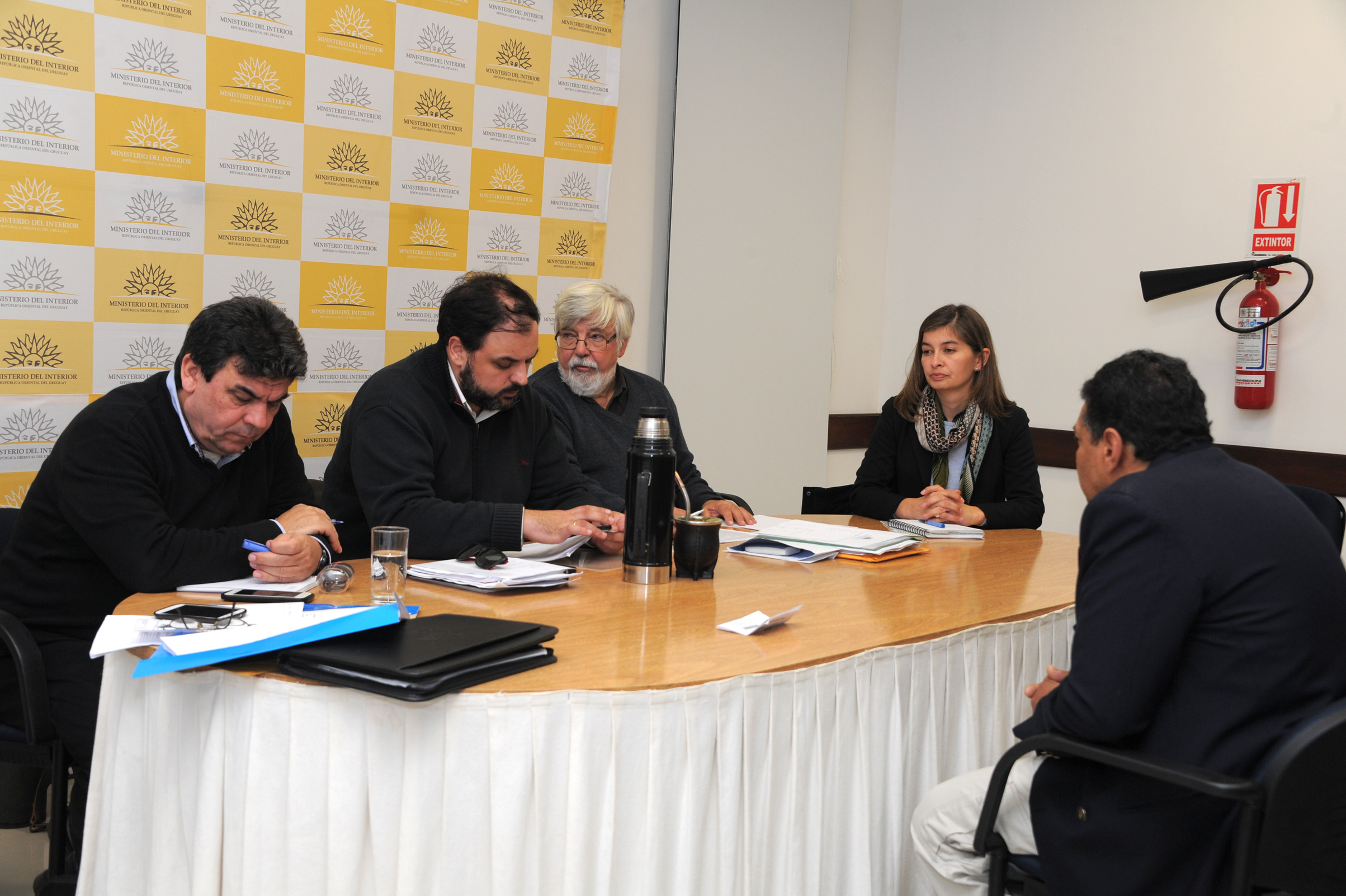 Ministro del Interior, junto a autoridades de dicho ministerio, recibió audiencias en Tacuarembó