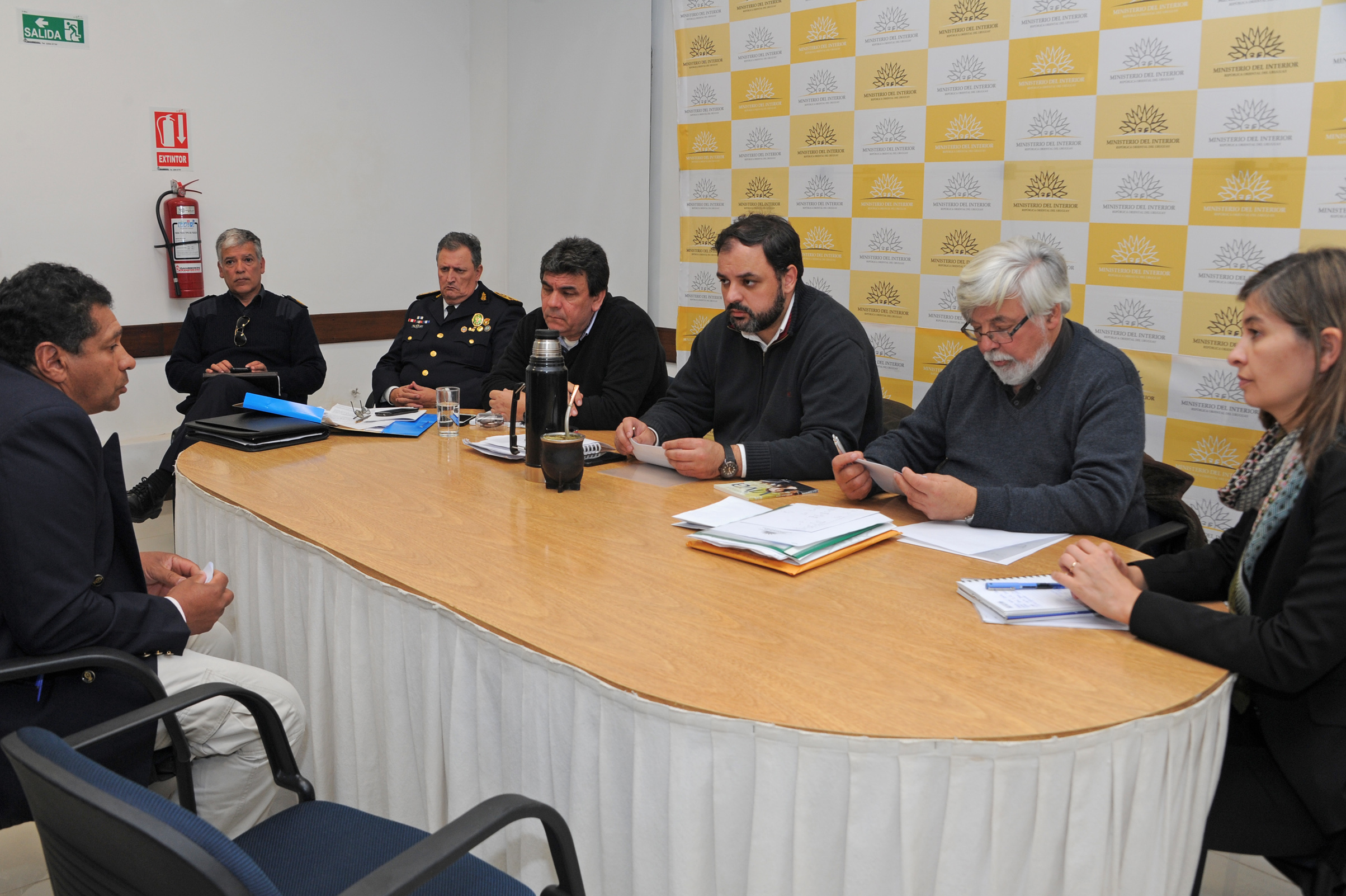 Ministro del Interior, junto a autoridades de dicho ministerio, recibió audiencias en Tacuarembó