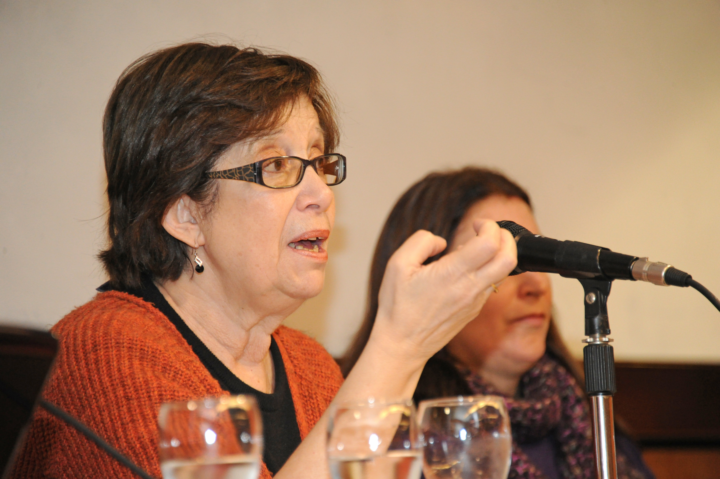 Ministra Marina Arismendi haciendo uso de la palabra