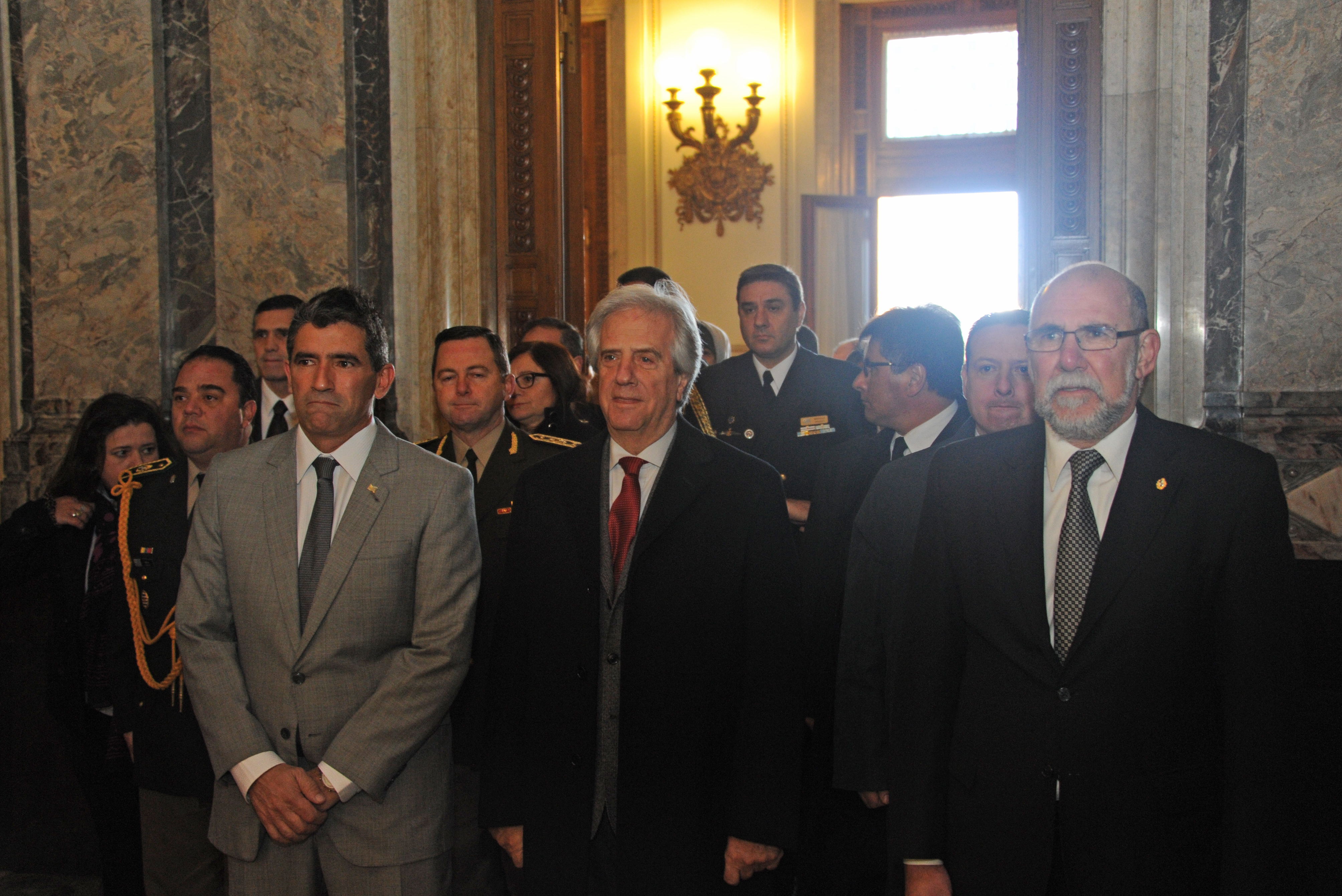 Vicepresidente Raúl Sendic, recibe al Presidente de la República, Tabaré Vázquez