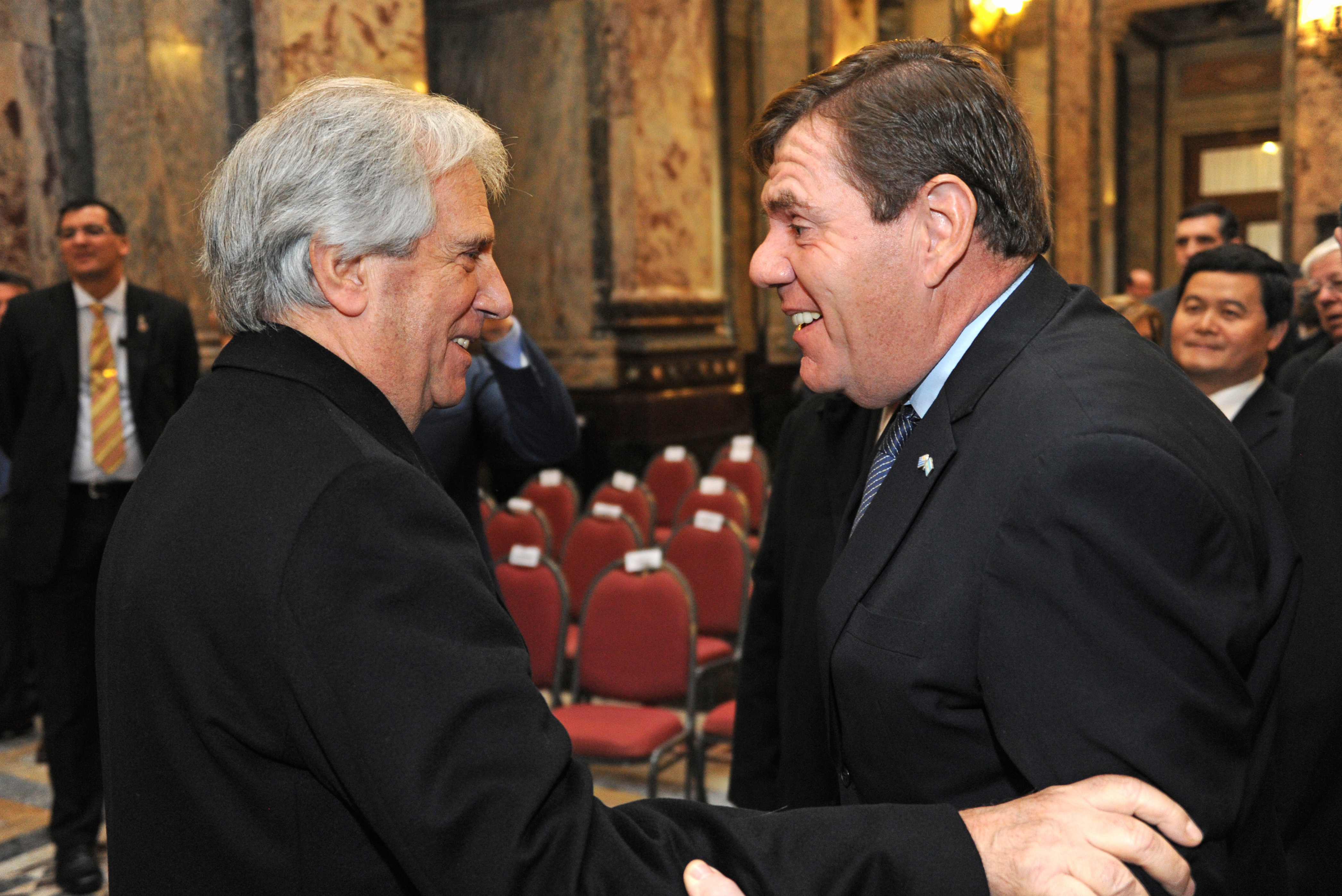Presidente Tabaré Vázquez previo a su retiro del acto