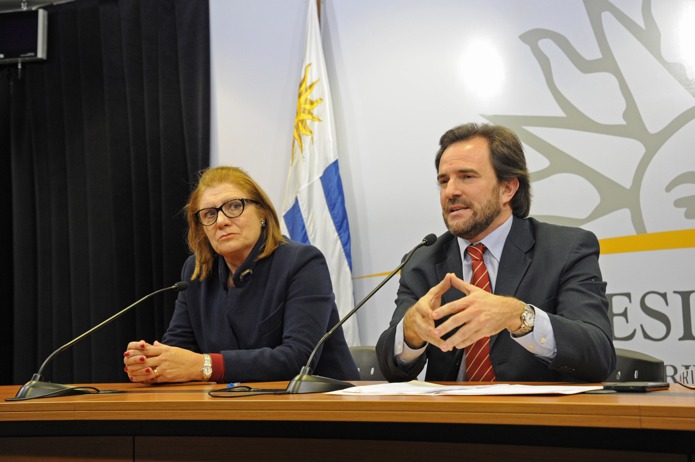 Consuelo Pérez y Germán Cardozo, en representación del Partido Colorado
