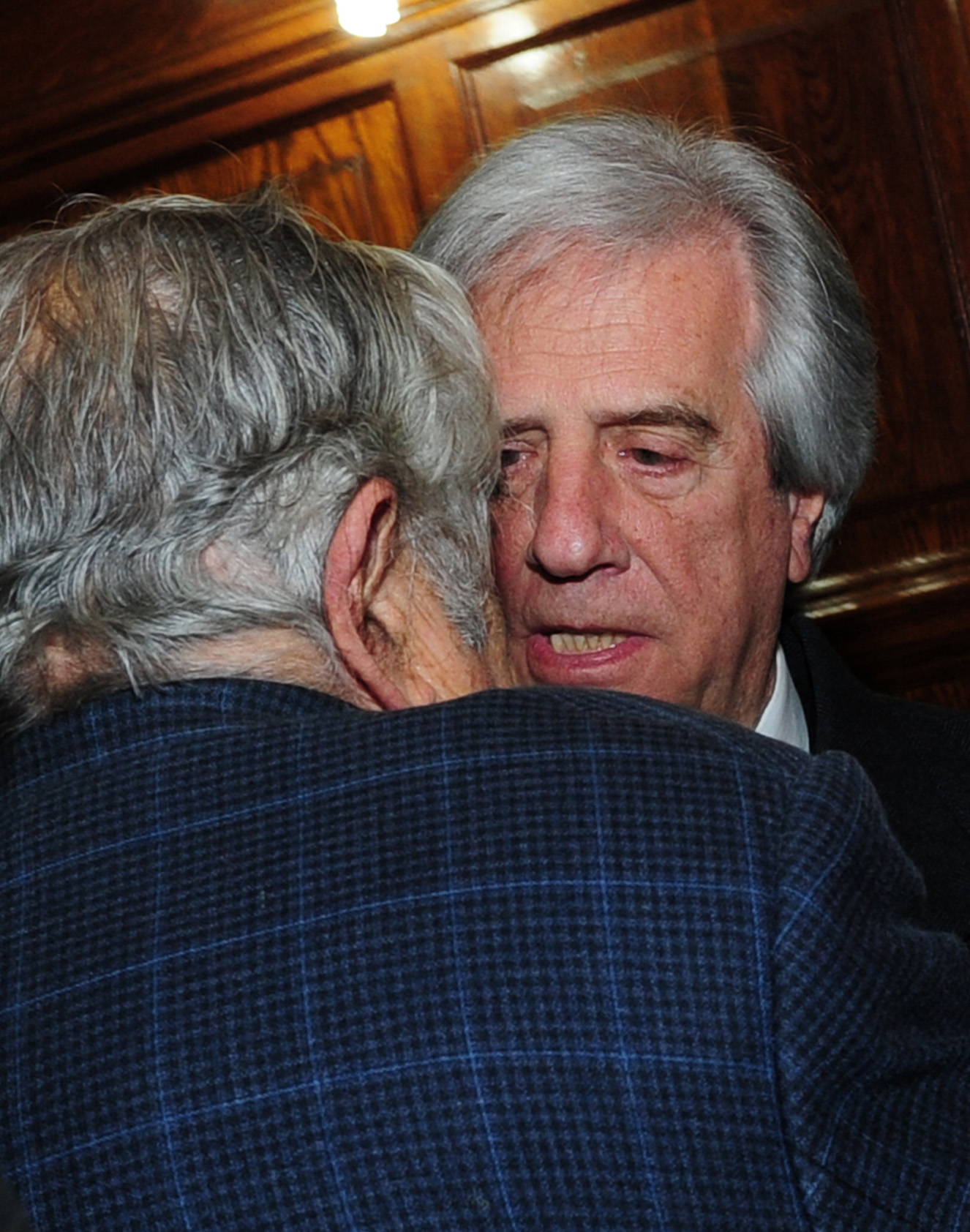 Saludo entre Tabaré Vázquez y José Mujica