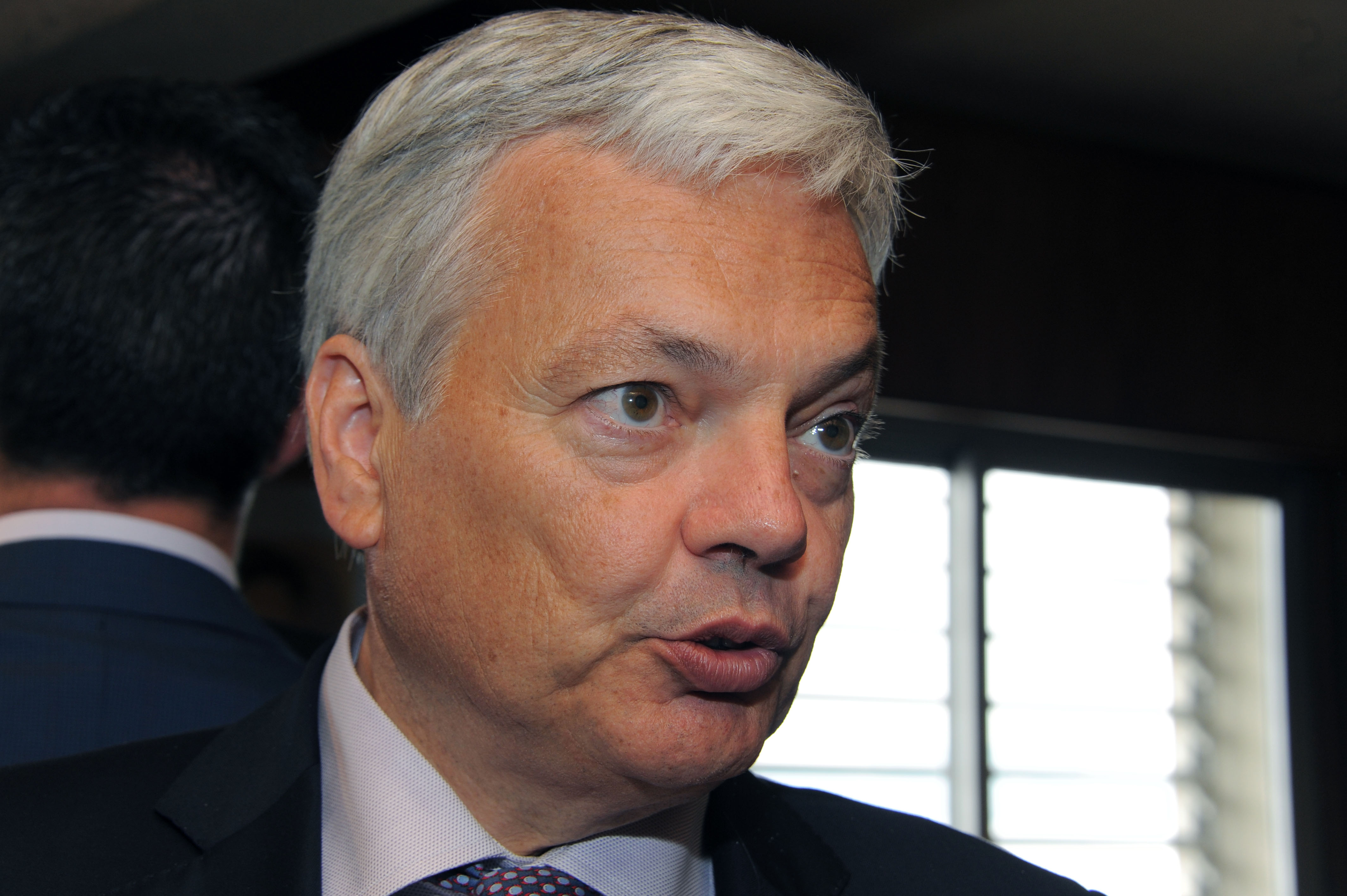 Vice Primer Ministro de Asuntos Extranjeros de Bélgica, Didier Reynders conversa con la Secretaría de Comunicación