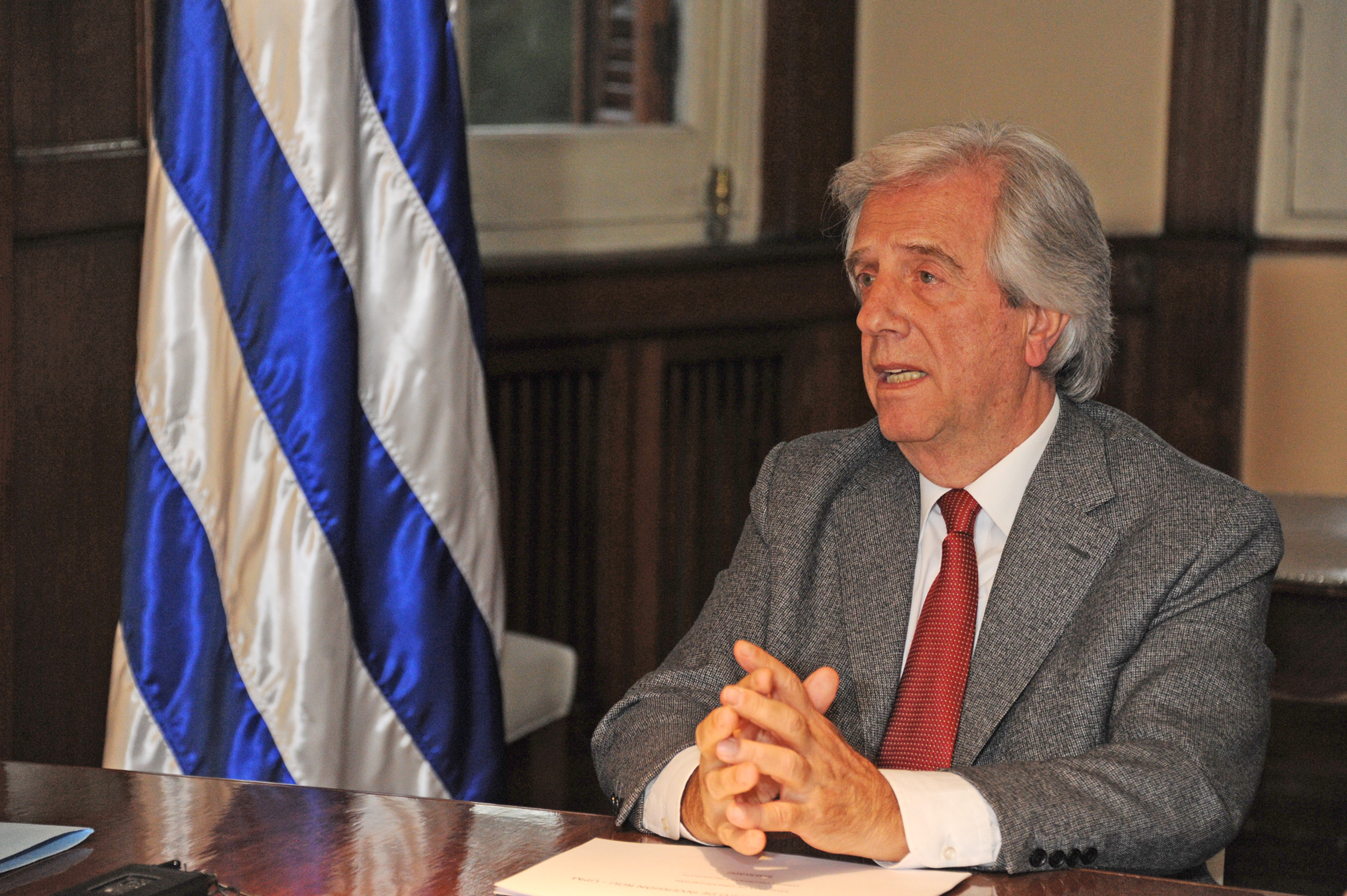 Presidente Tabaré Vázquez haciendo uso de la palabra
