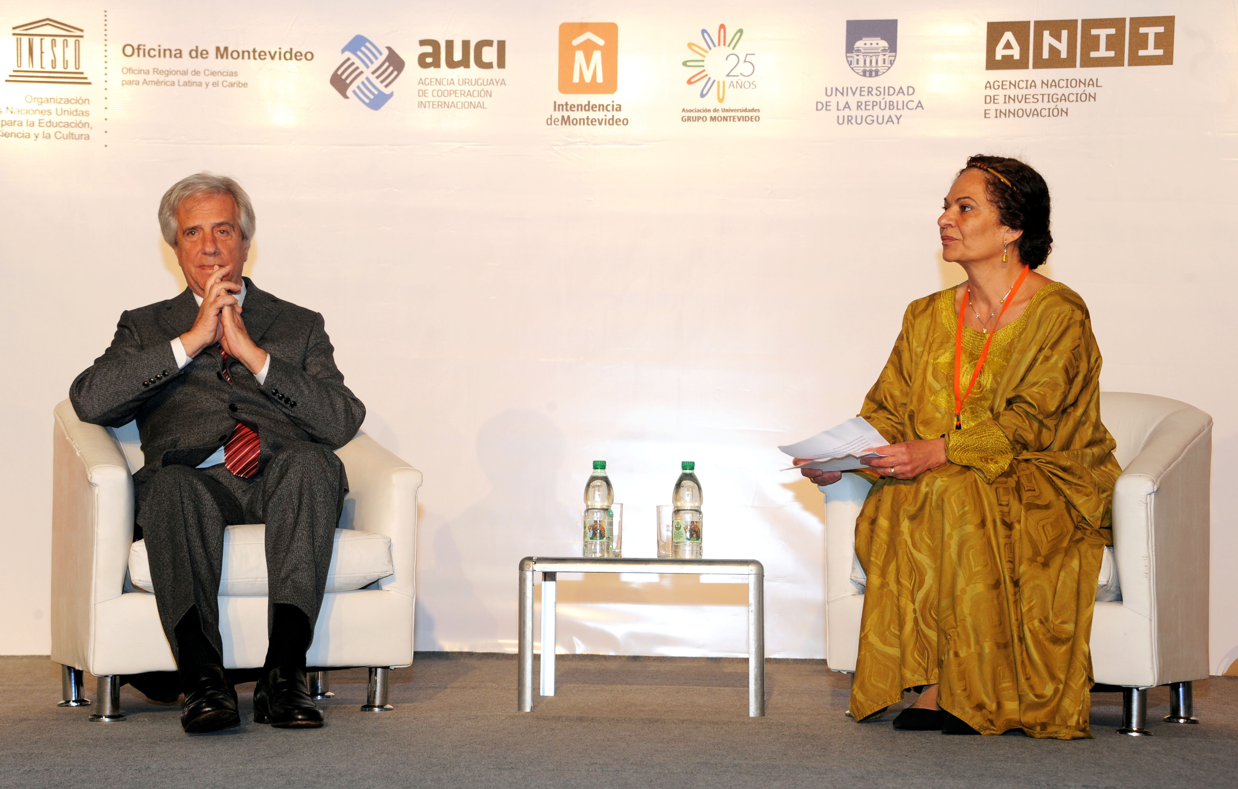 Tabaré Vázquez junto a Lidia Brito