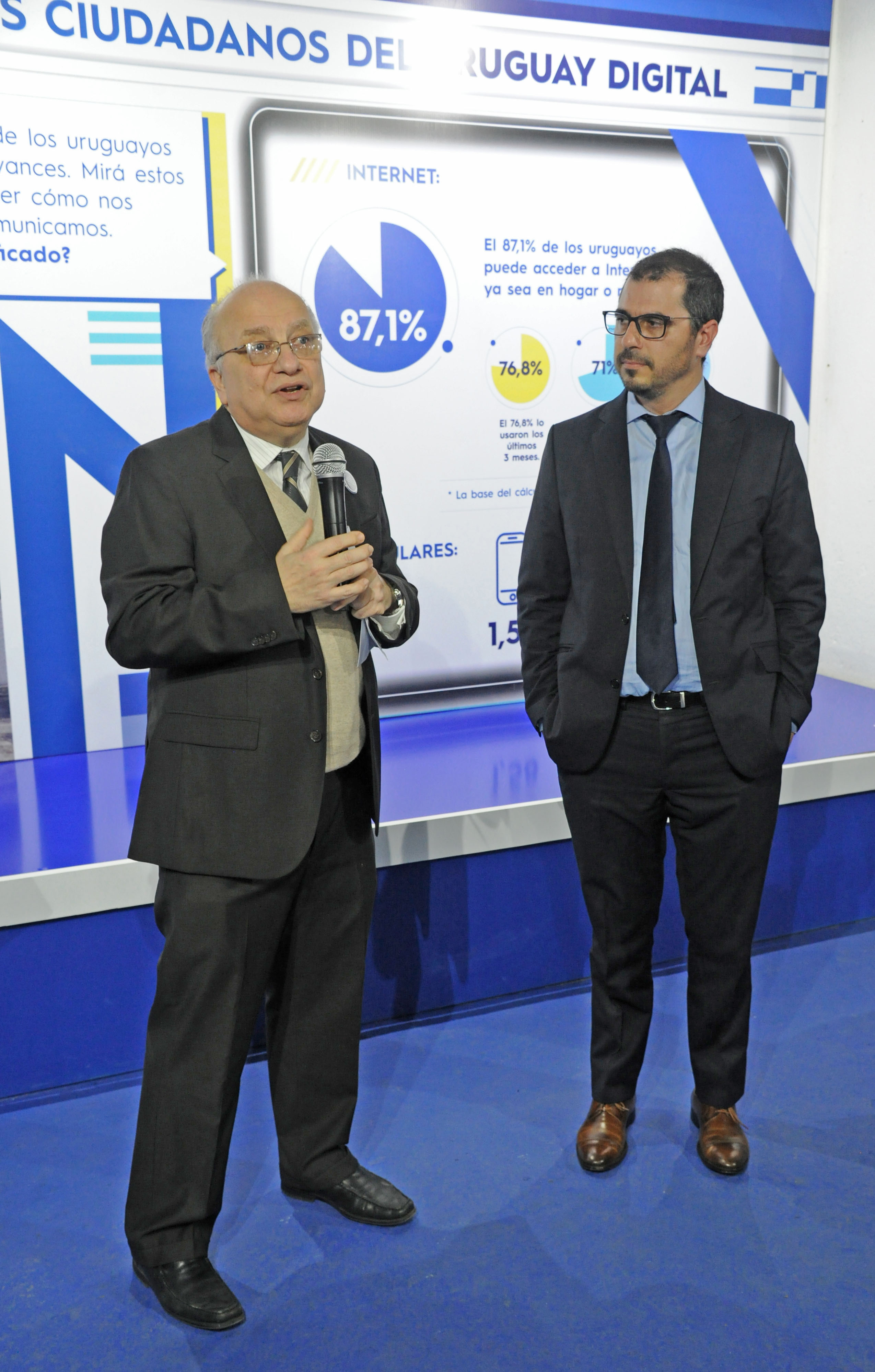 Prosecretario de Presidencia, Juan Andrés Roballo y el director ejecutivo de Agesic, José Clastornik