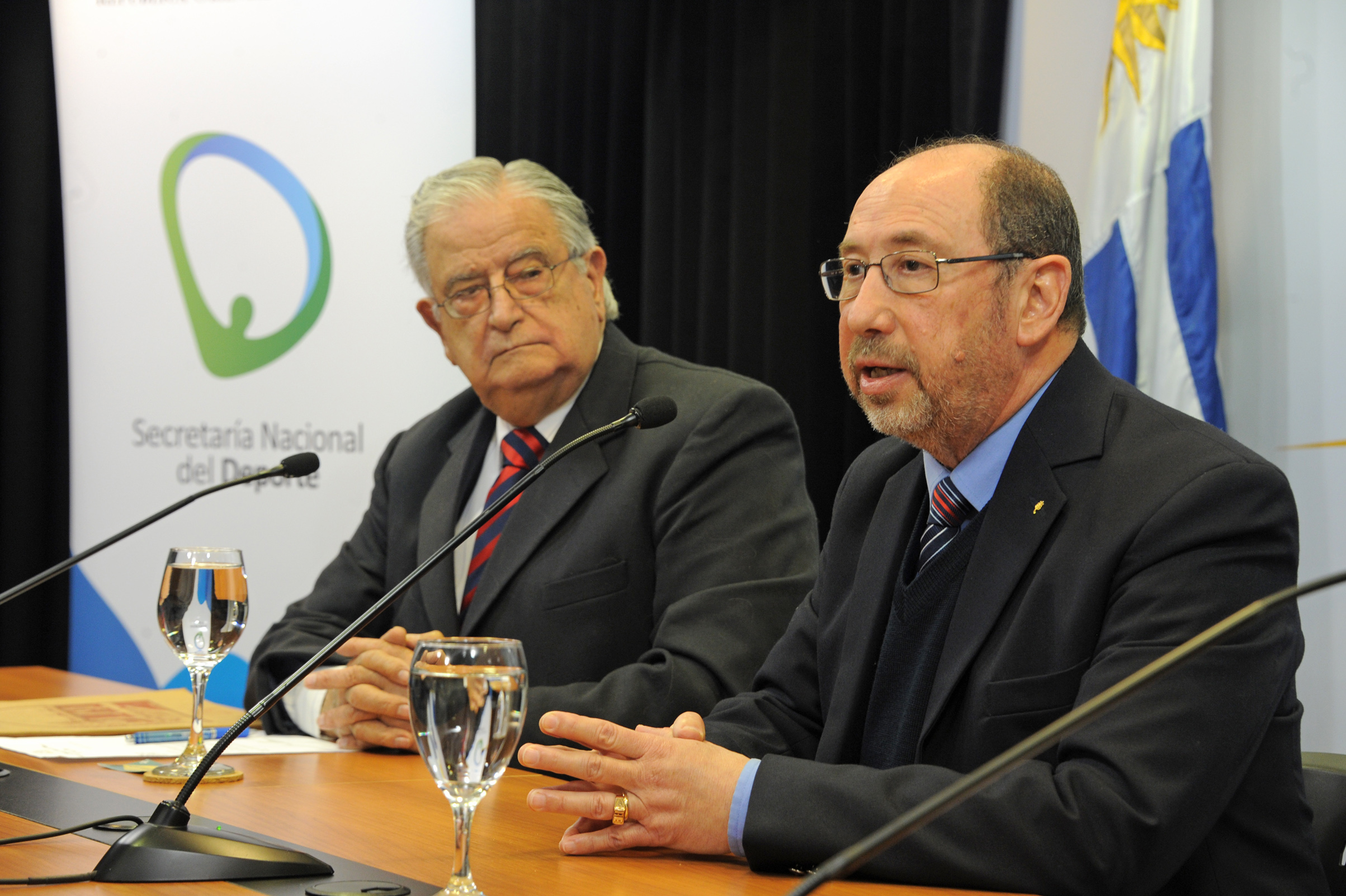 Subsecretario Nacional del Deporte, Alfredo Etchandy, haciendo uso de la palabra