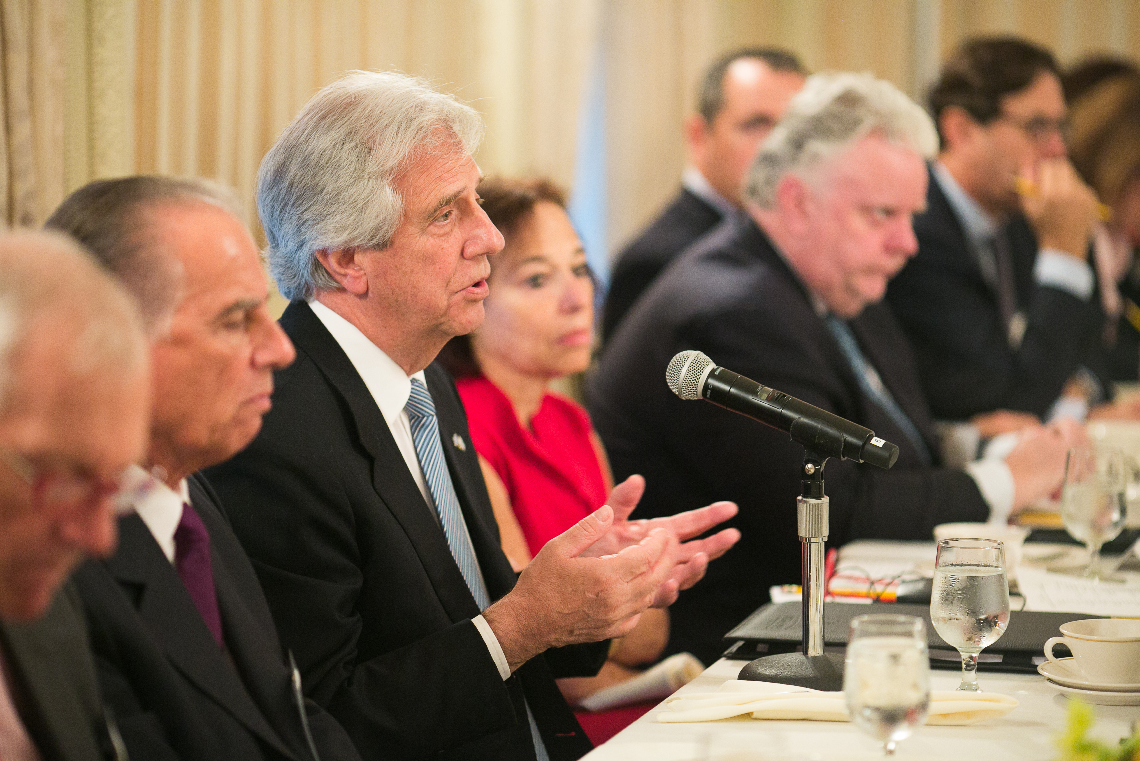 Presidente Tabaré Vázquez, haciendo uso de la palabra