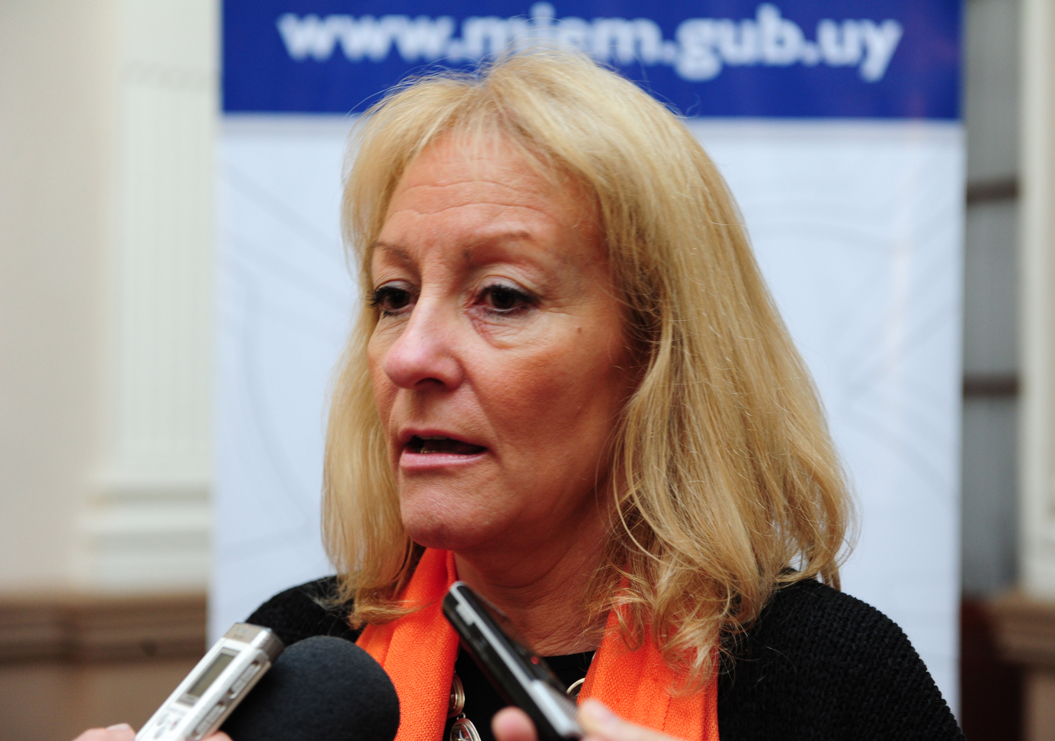 Ministra Carolina Cosse dialoga con la prensa