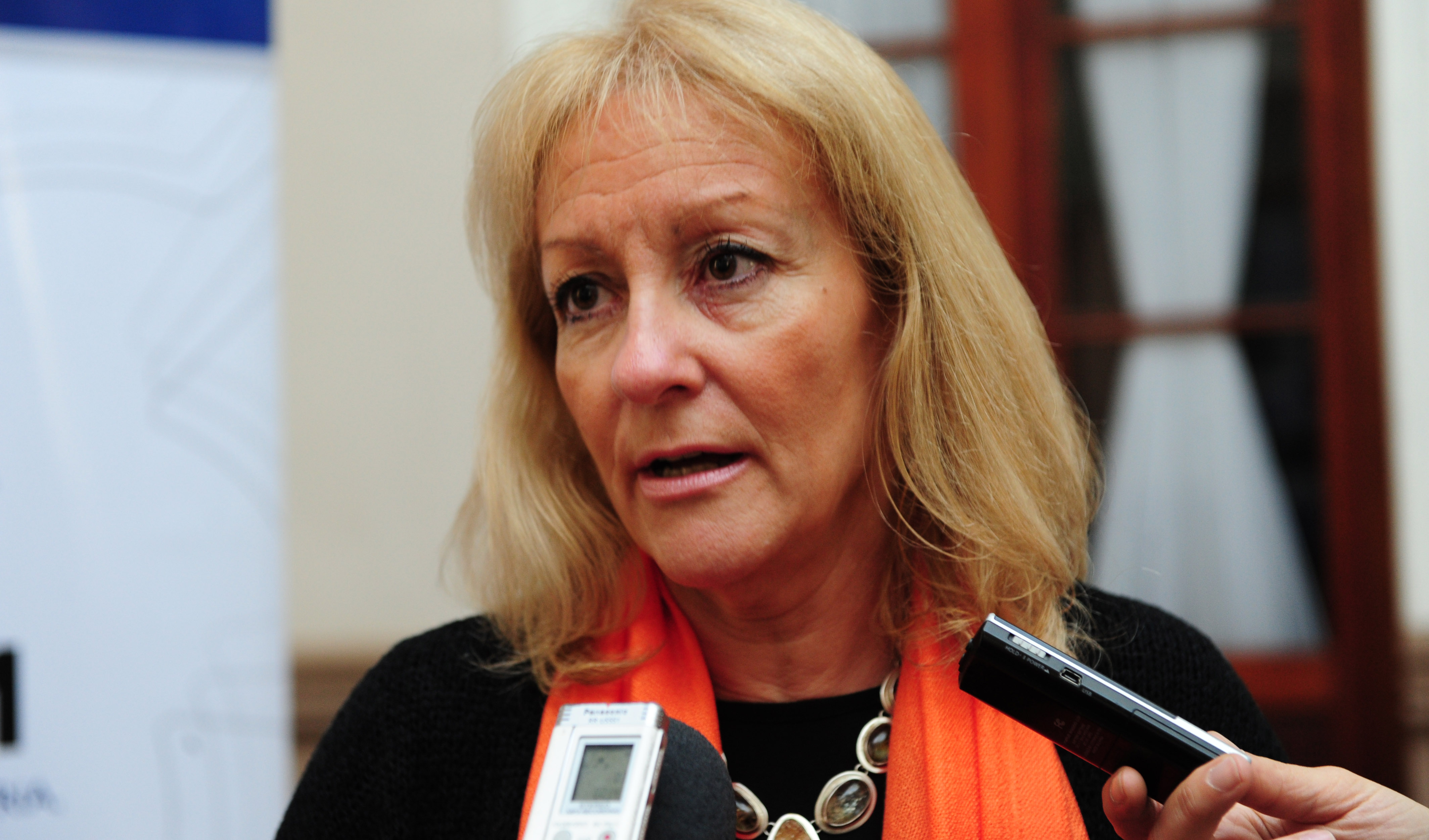 Ministra Carolina Cosse dialoga con la prensa