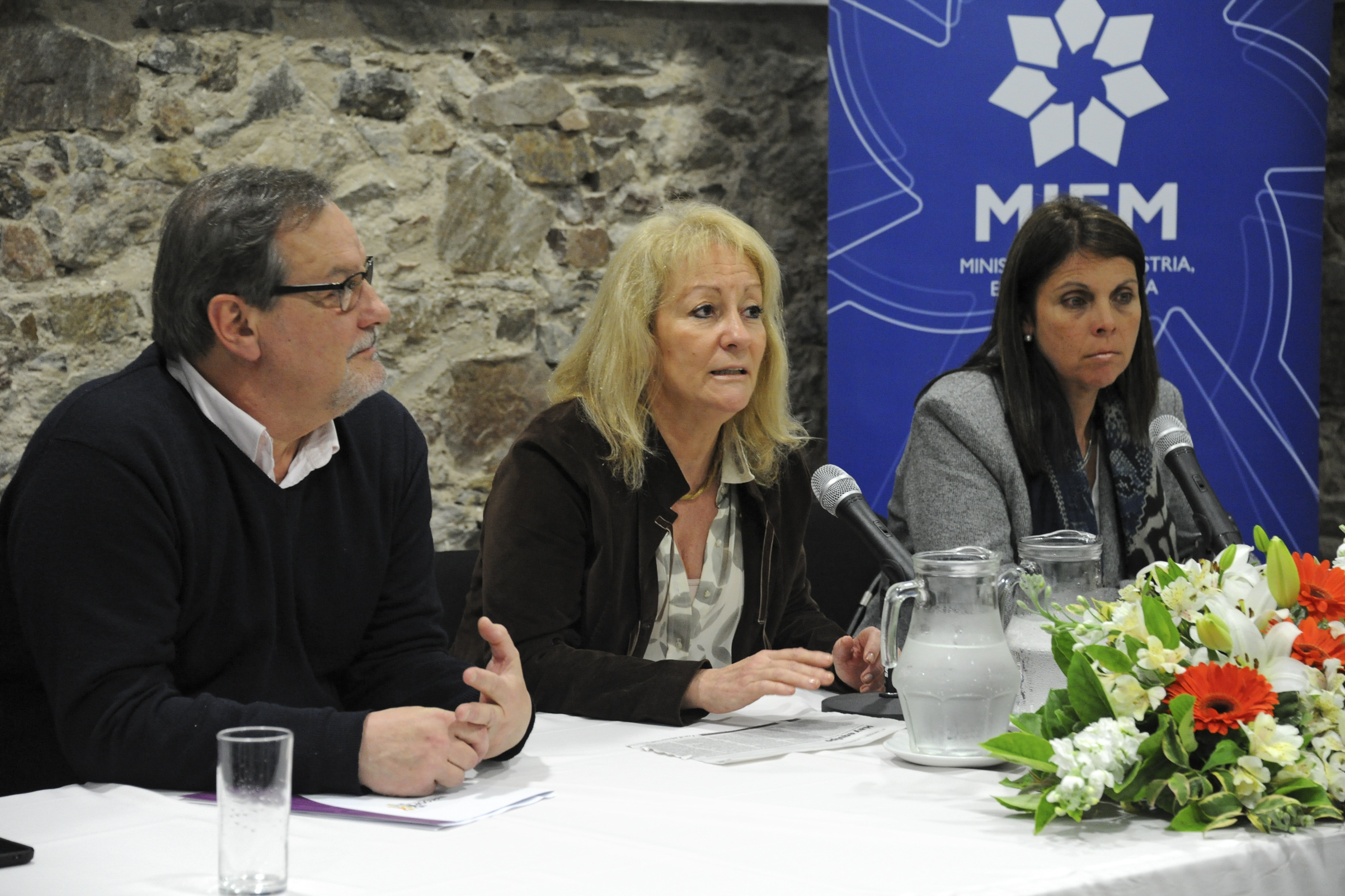 Ministra de Industria, Energía y Minería, Carolina Cosse, haciendo uso de la palabra
