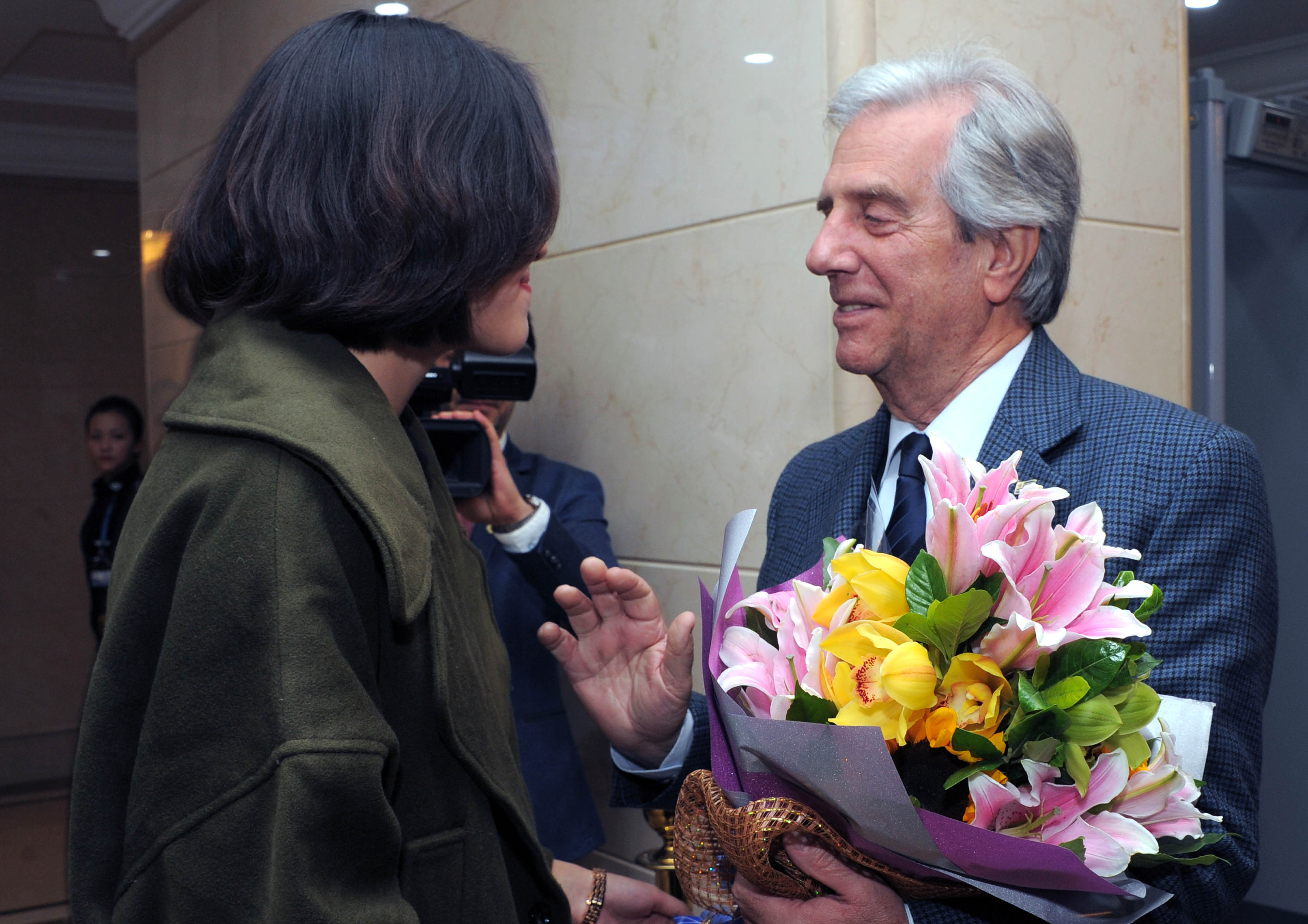 Arribo del Presidente Vázquez a Beijing