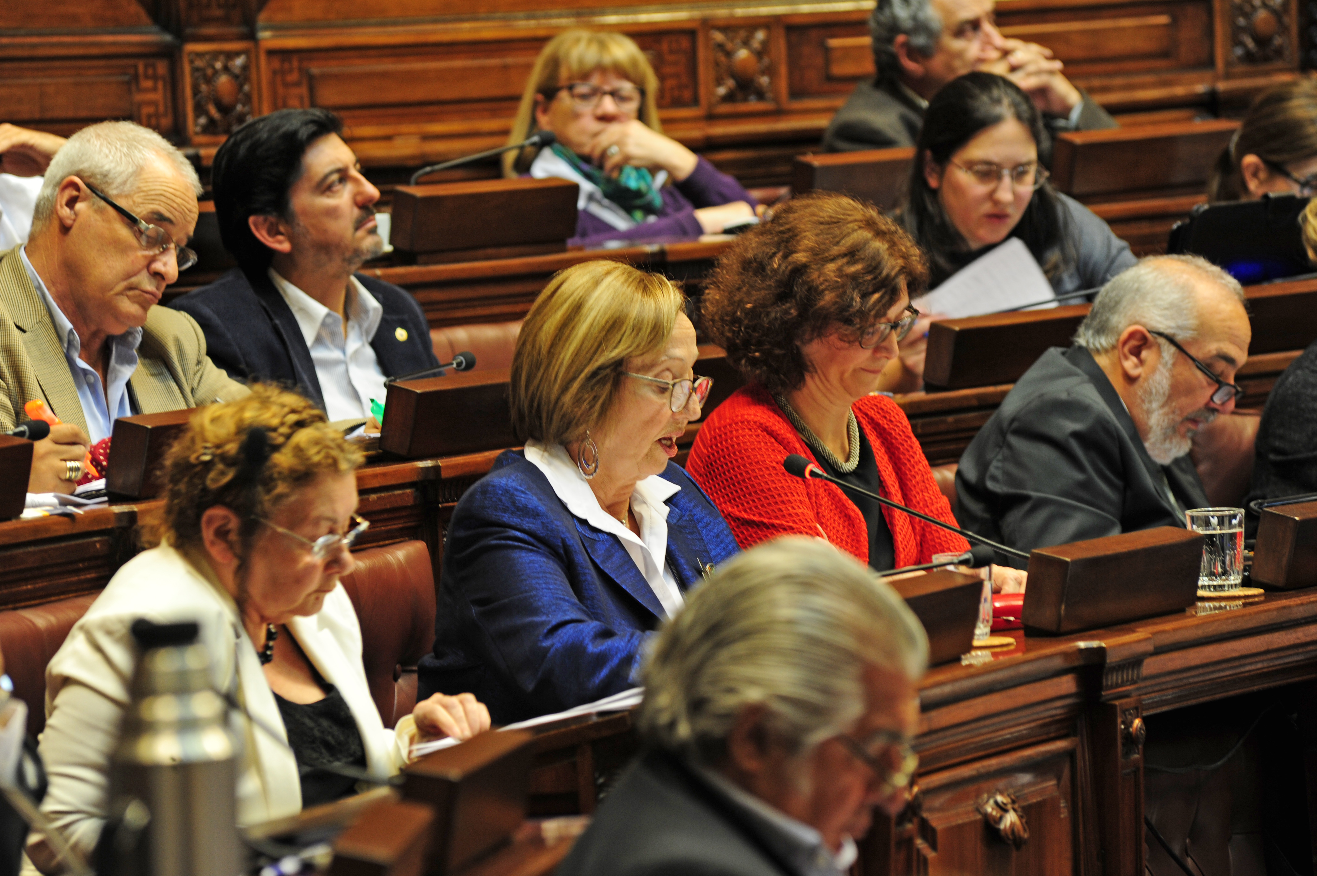 Ministra de Educación y Cultura, María Julia Muñoz, durante la interpelación en la Cámara de Diputados