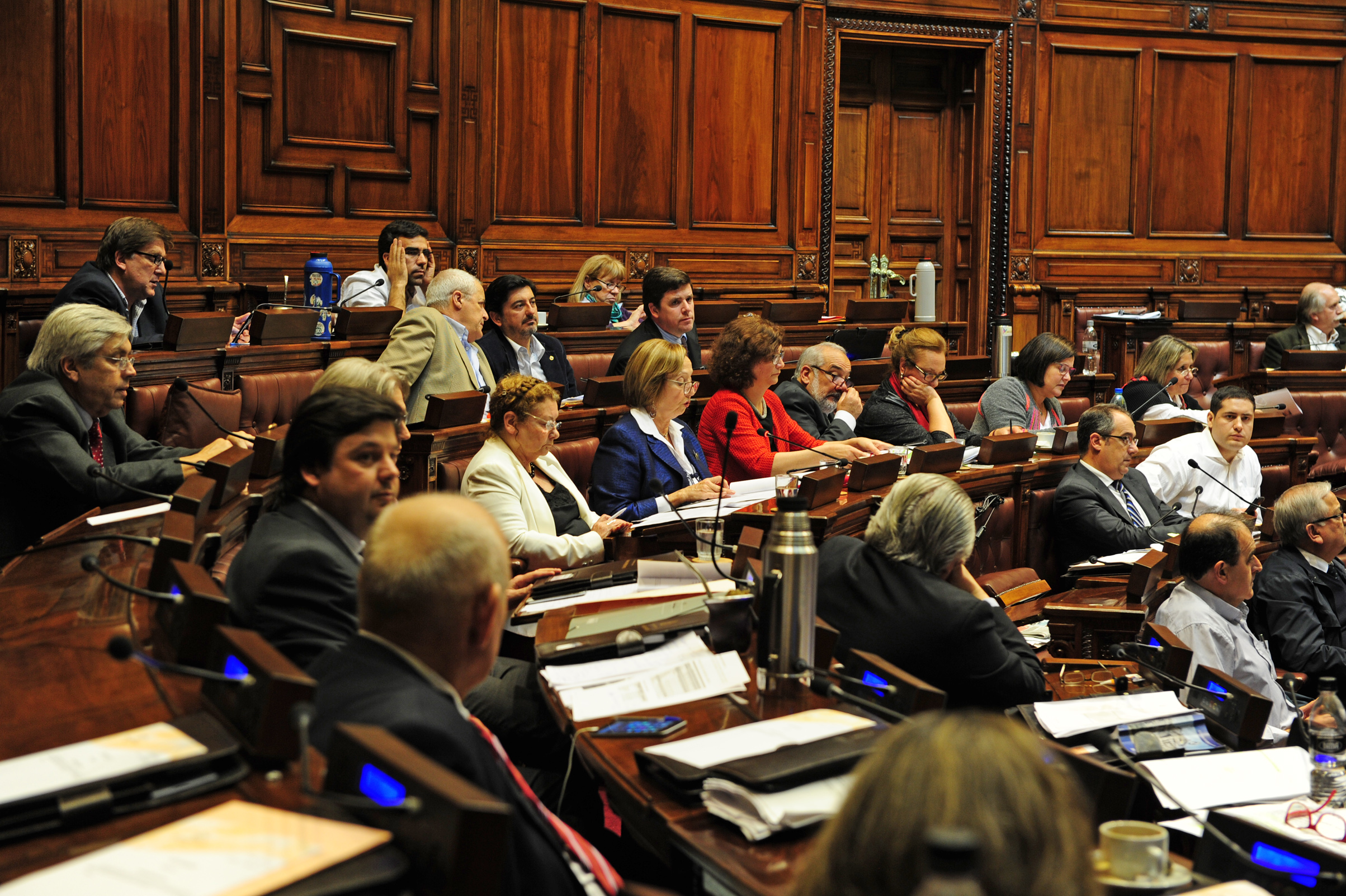Ministra de Educación y Cultura, María Julia Muñoz, durante la interpelación en la Cámara de Diputados