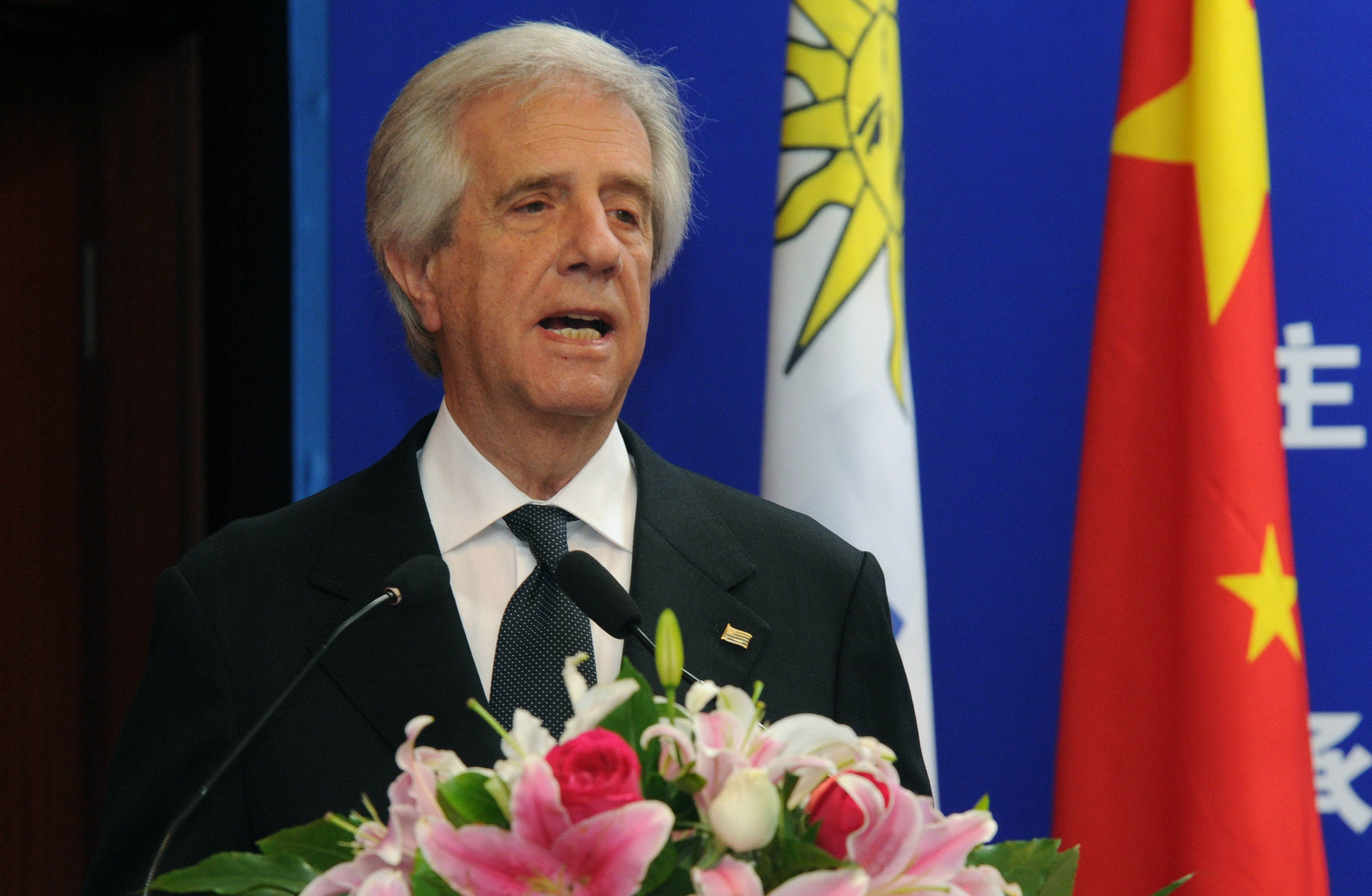 Presidente Tabaré Vázquez se dirige a los presentes