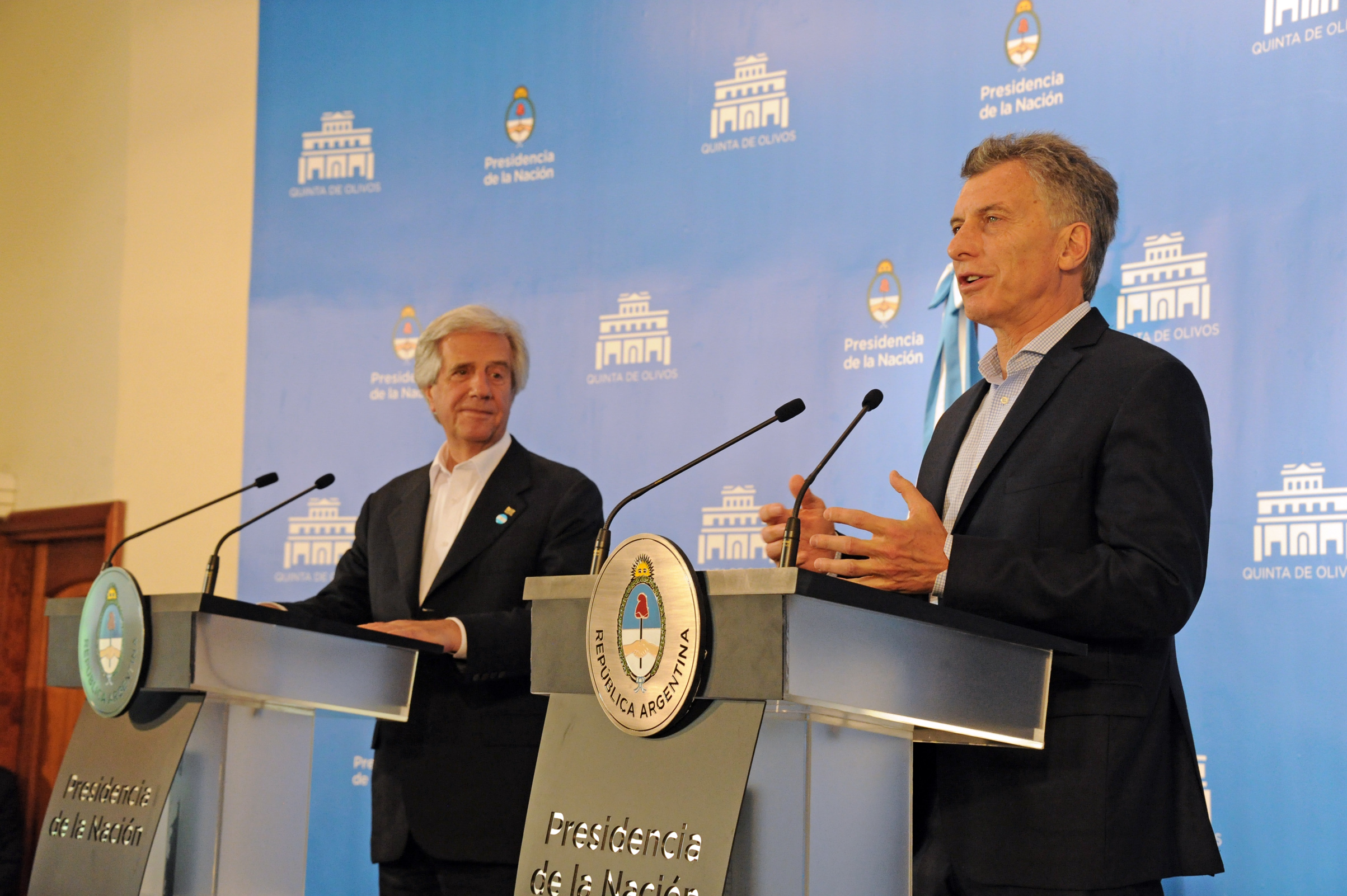 Mauricio Macri, Presidente de la República Argentina, haciendo uso de la palabra