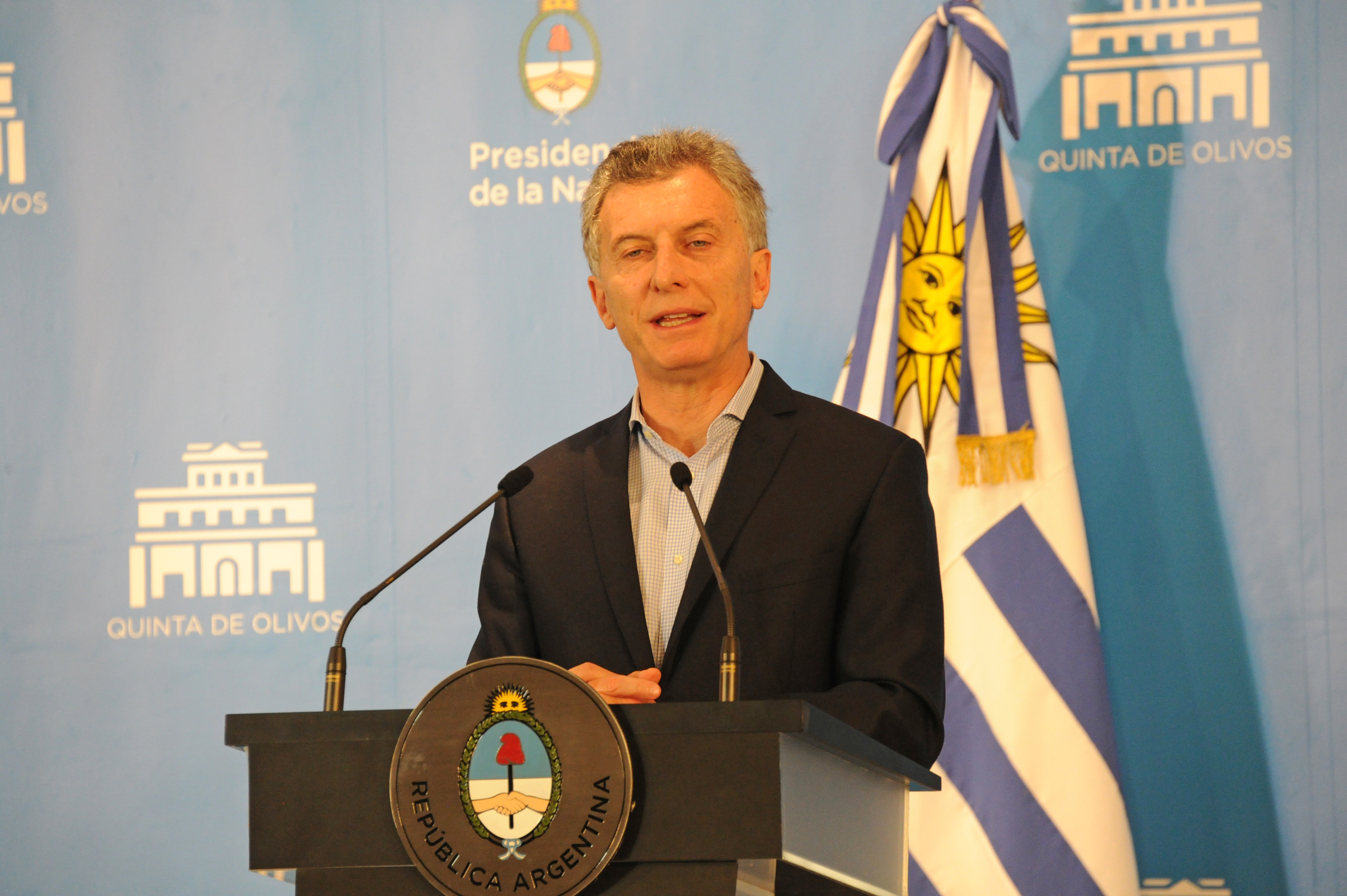 Mauricio Macri, Presidente de la República Argentina, haciendo uso de la palabra