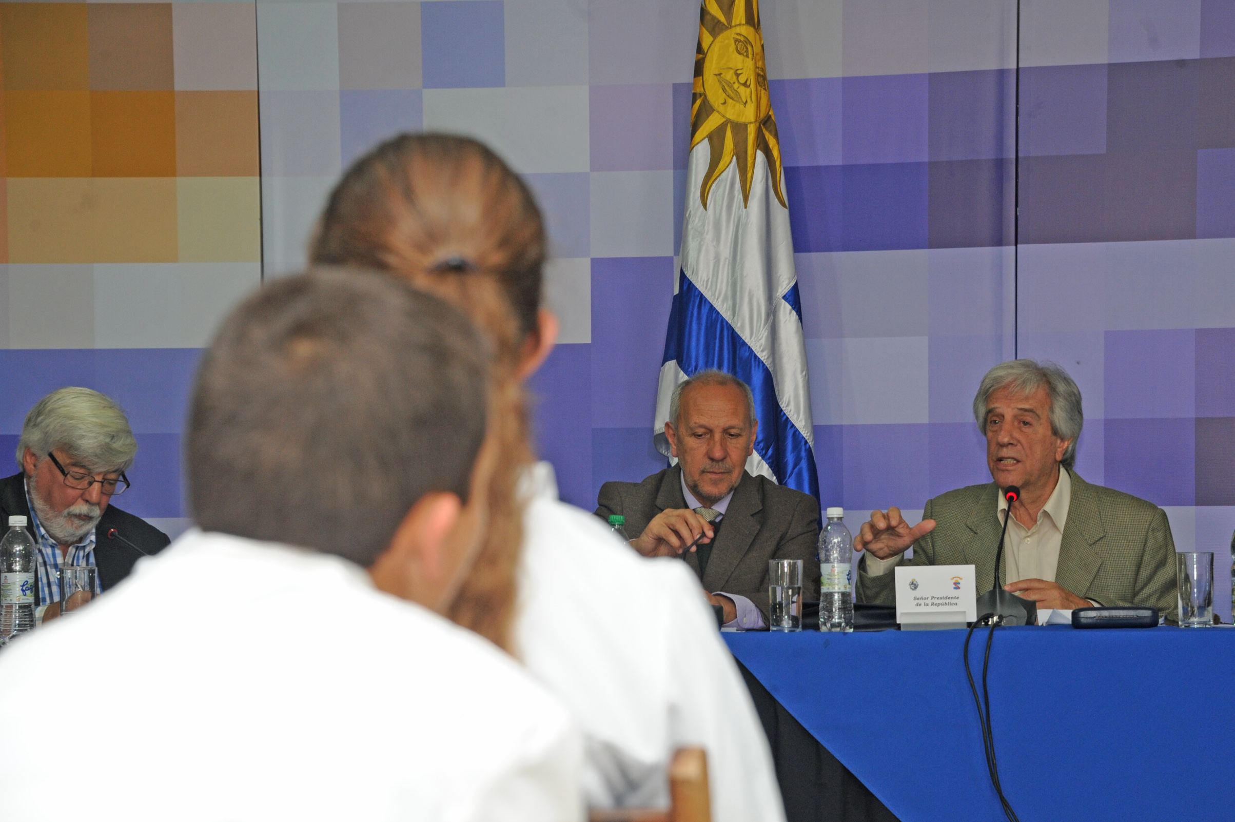 Presidente Vázquez haciendo uso de la palabra