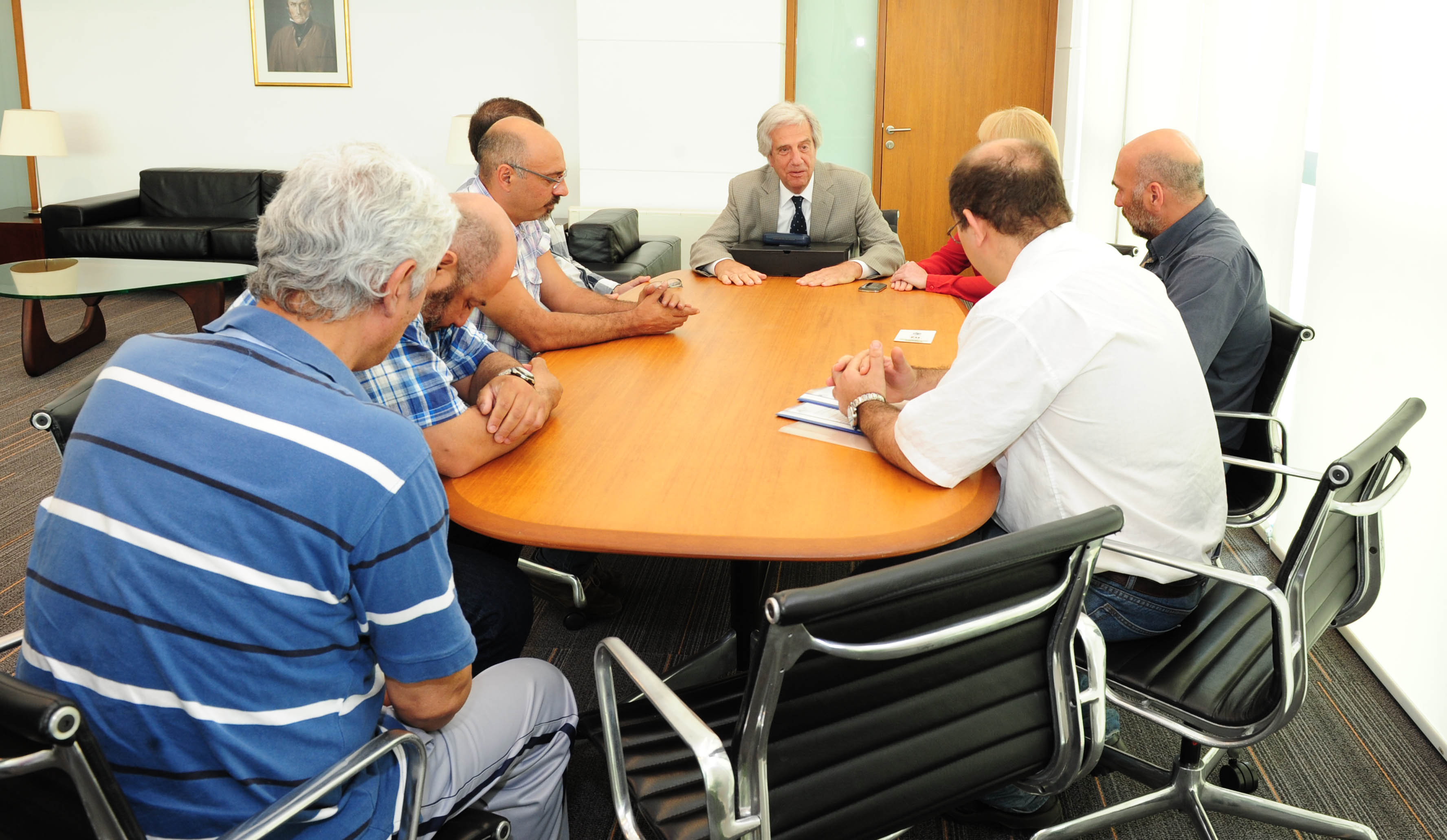 Presidente Vázquez recibió delegación del PIT CNT