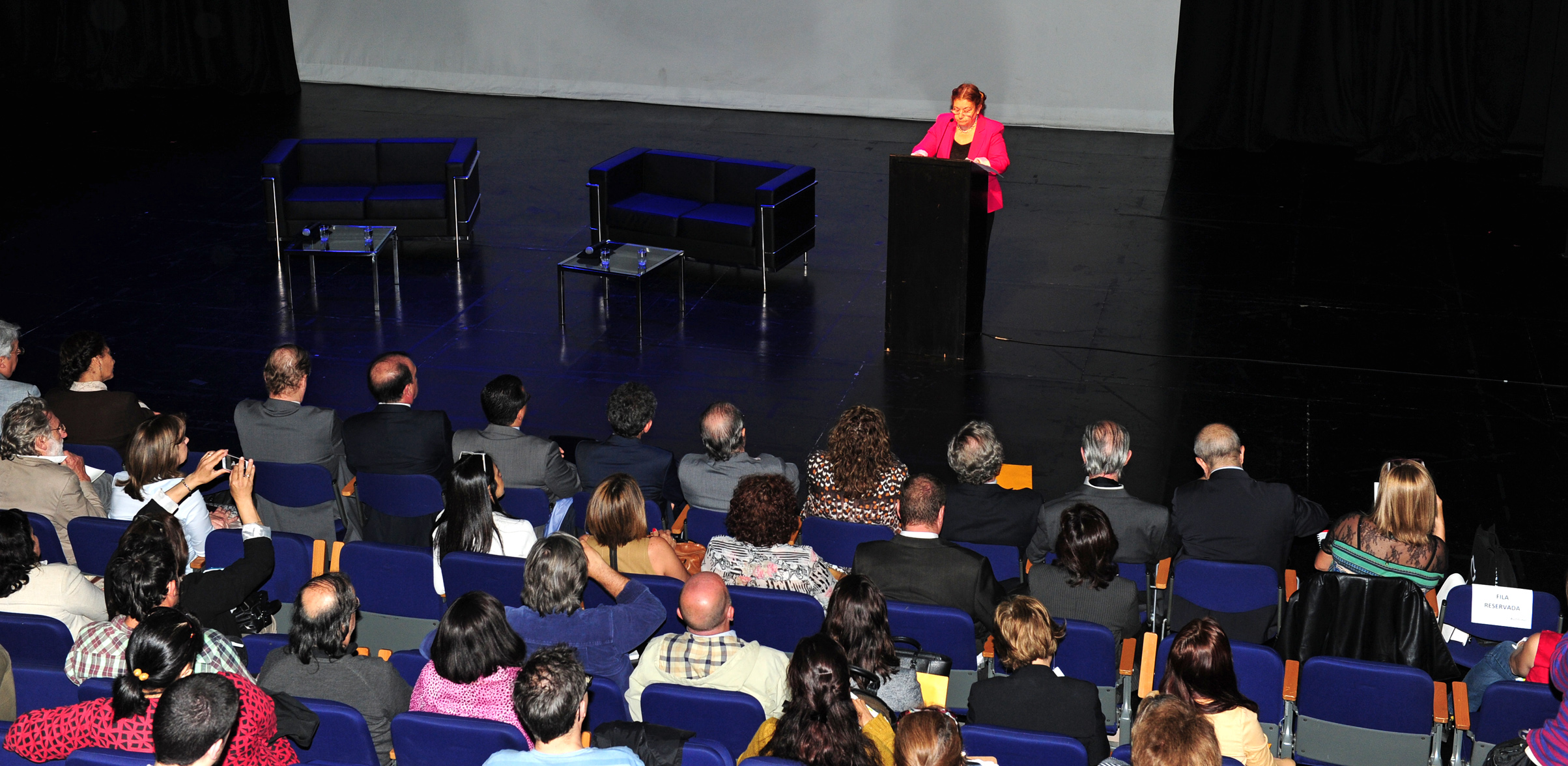 Ministra interina Edith Moraes, durante su discurso