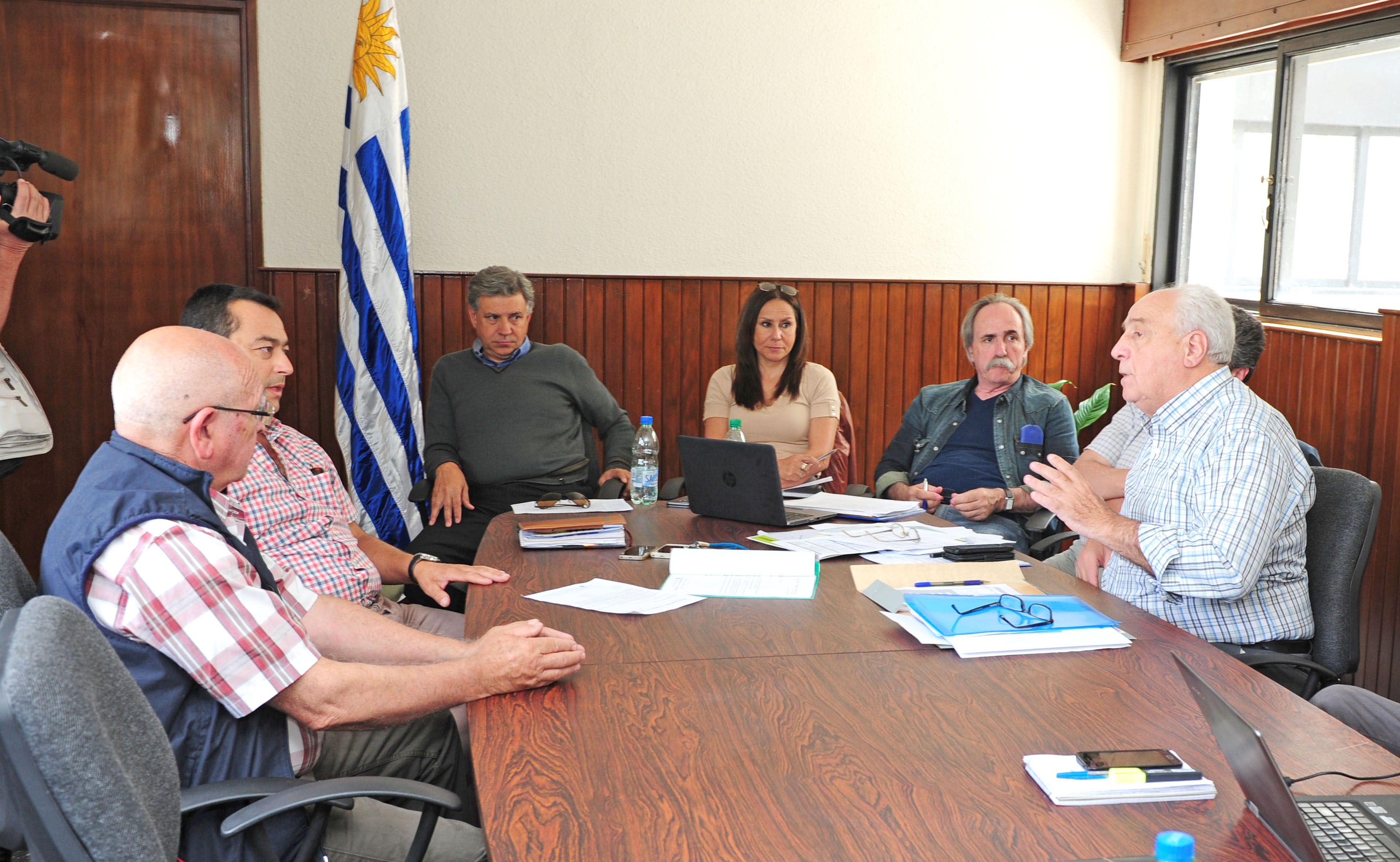 Ministro de Transporte y Obras Públicas, Víctor Rossi en la ciudad de Treinta y Tres