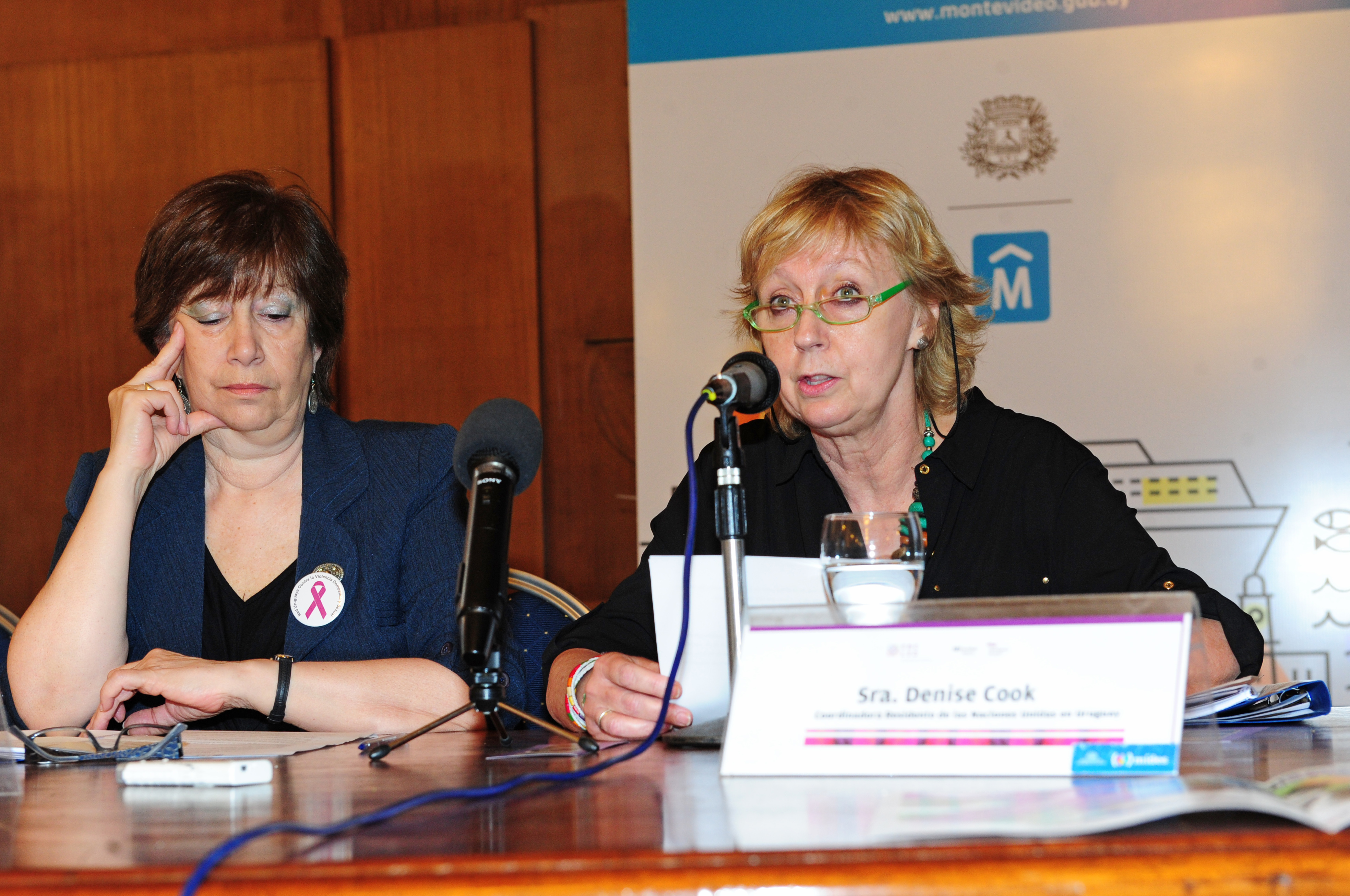 Coordinadora Residente de las Naciones Unidas, Denise Cook, haciendo uso de la palabra