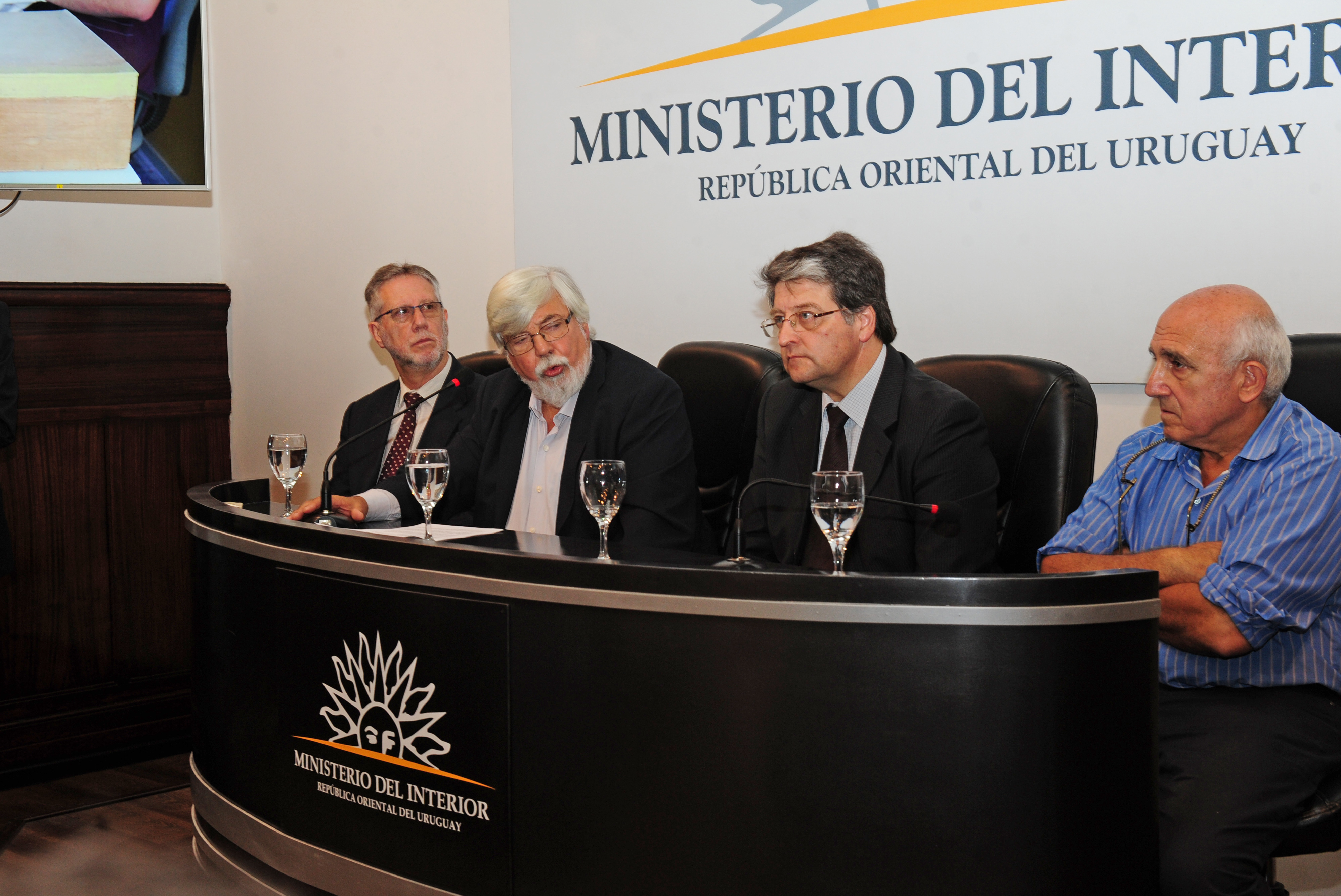 Ministro del Interior, Eduardo Bonomi,dirigiéndose a los presentes