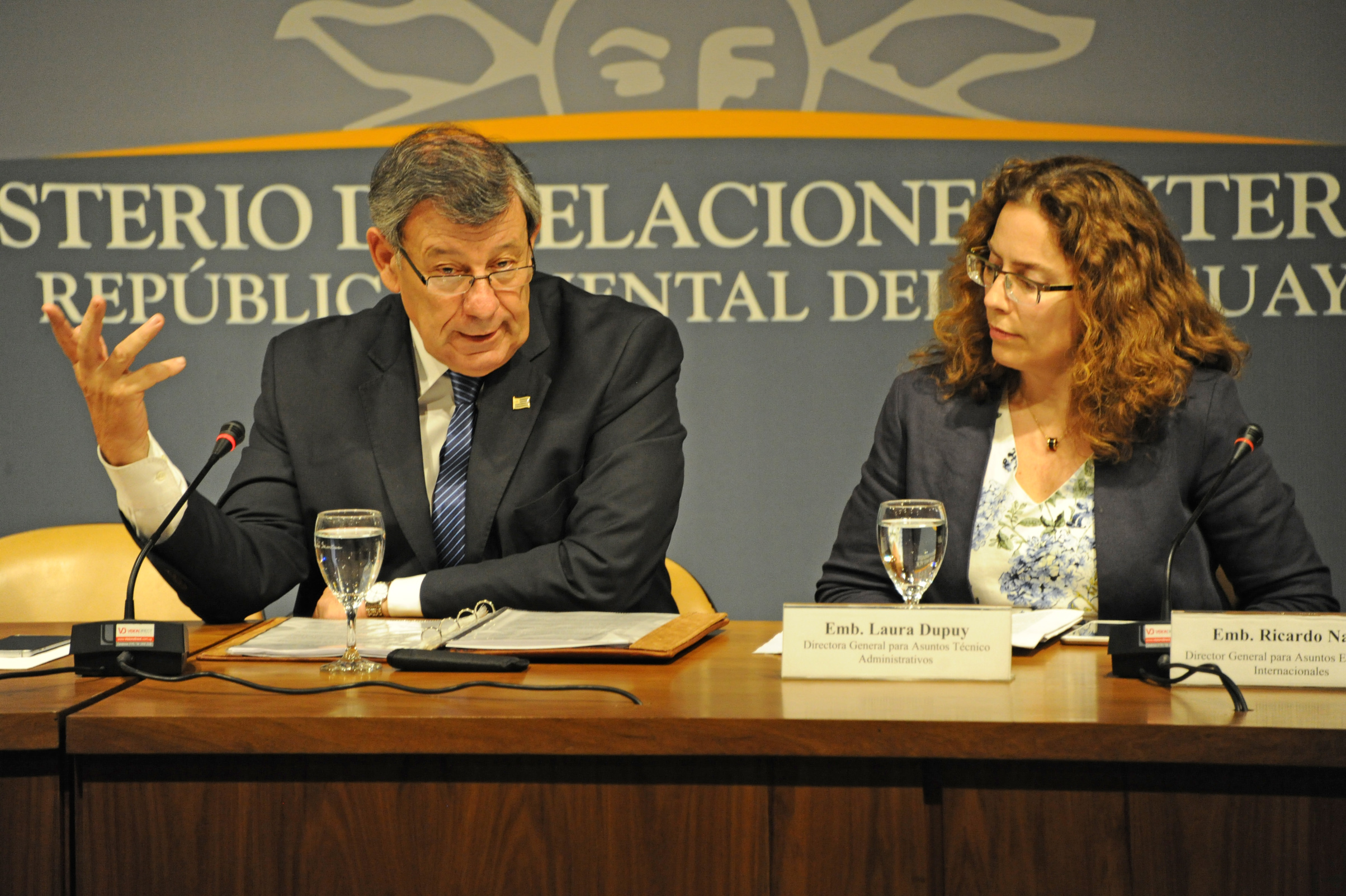 Canciller Rodolfo Nin Novoa, haciendo uso de la palabra