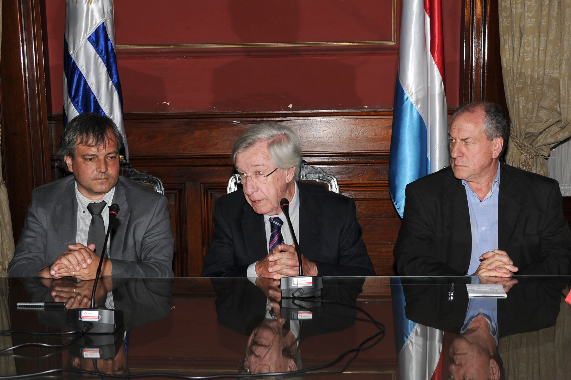 Thomas Dominique, Danilo Astori y Ernesto Murro
