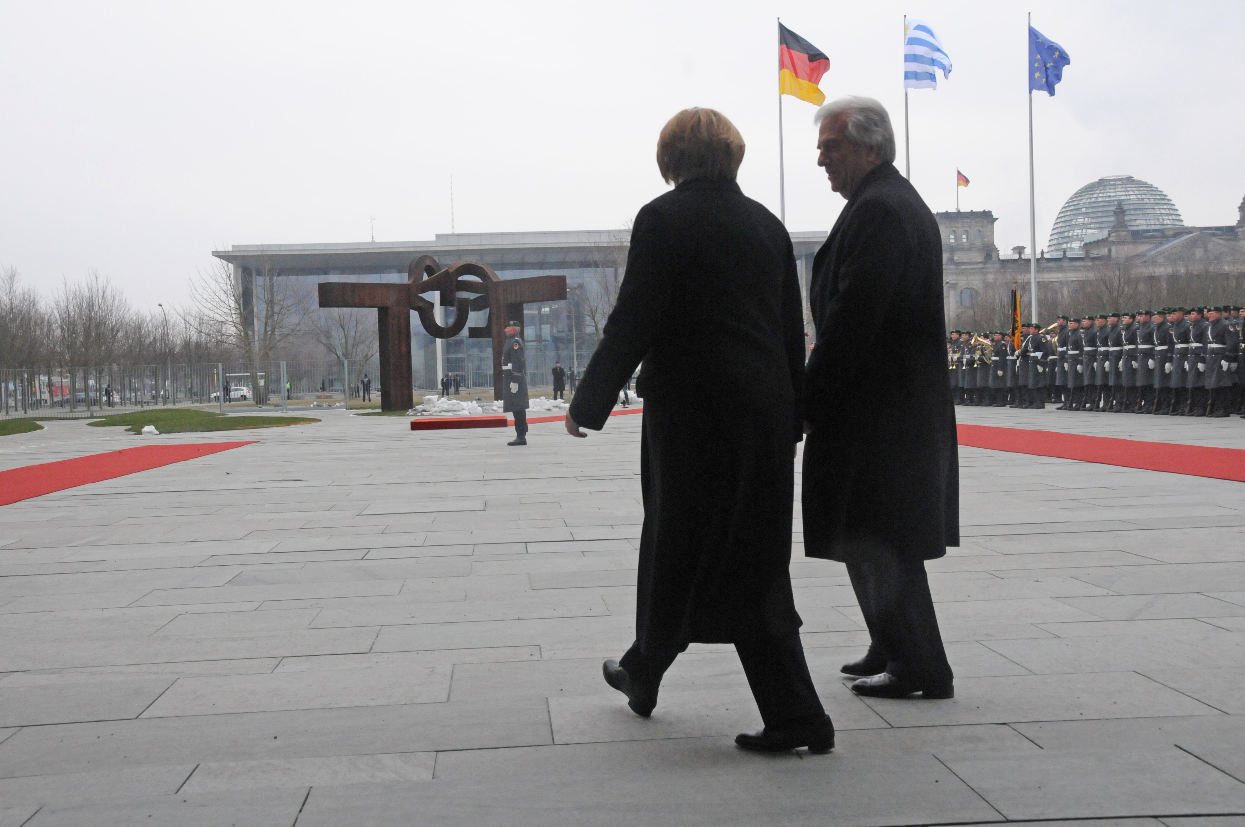 Canciller alemana, Angela Merkel, recibió al Presidente Tabaré Vázquez, en su visita oficial a Alemania